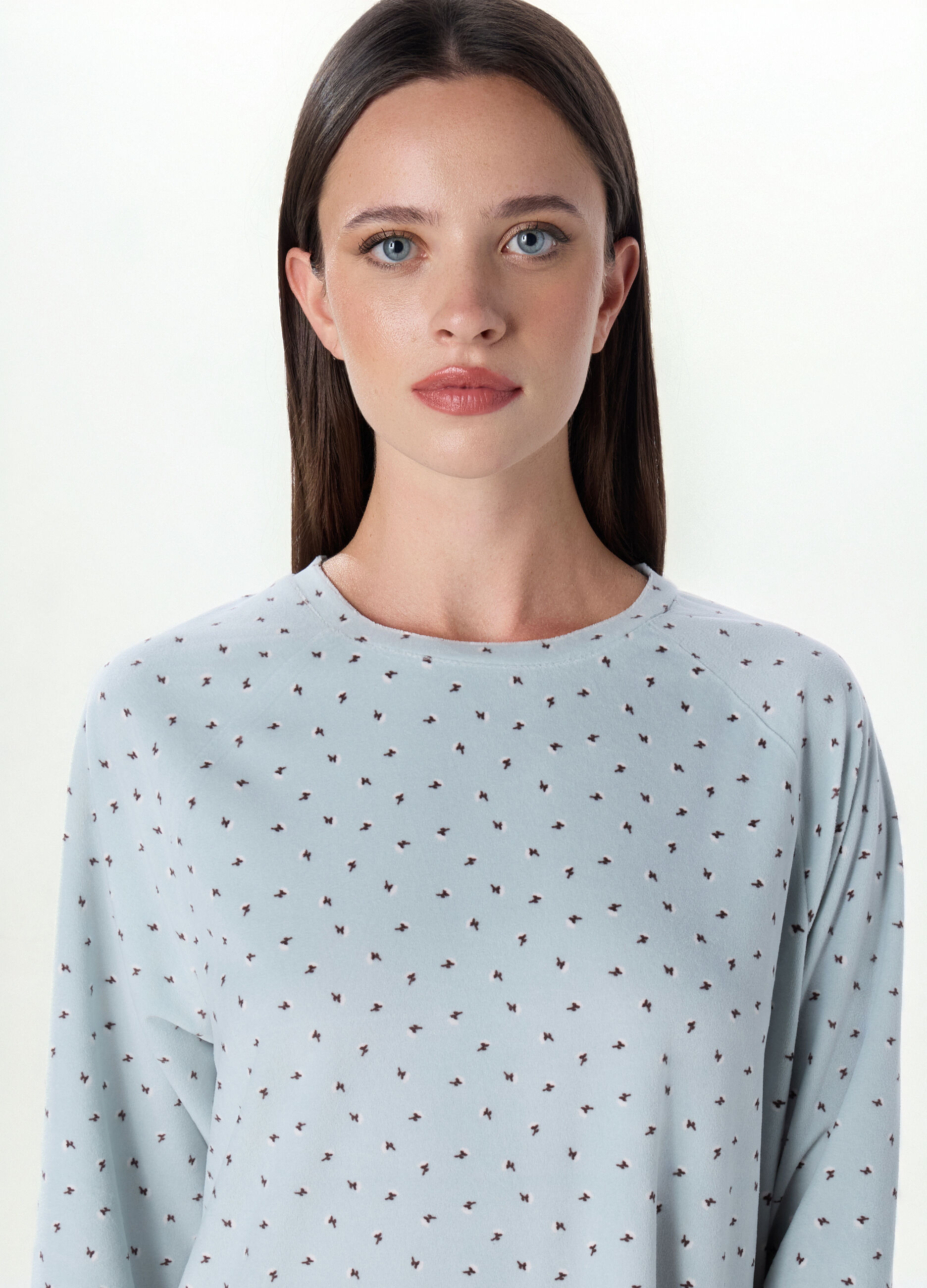 Set pigiama lungo in velours donna_2