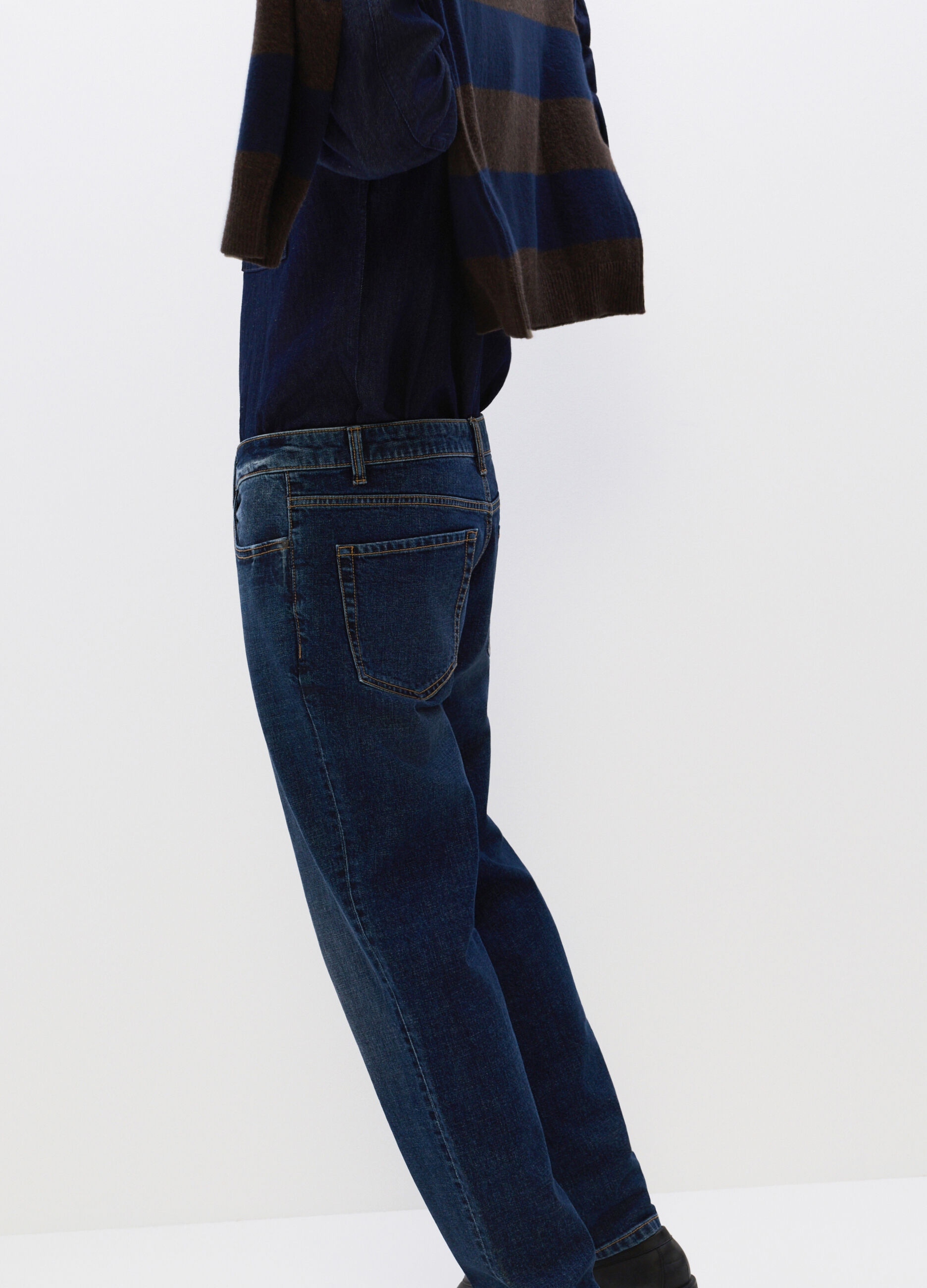 Jeans regular fit in denim stretch uomo