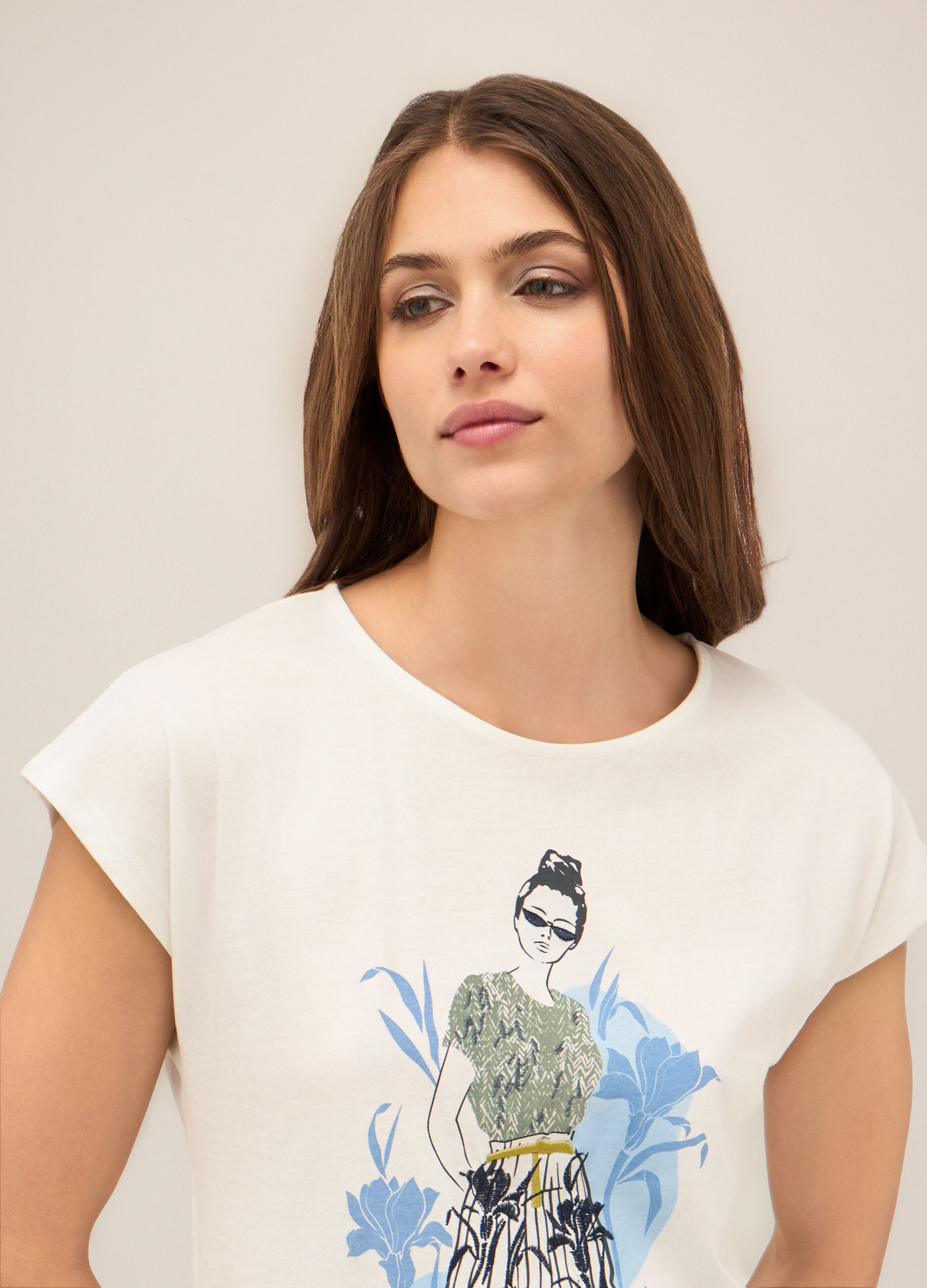 T-shirt in puro cotone donna_2