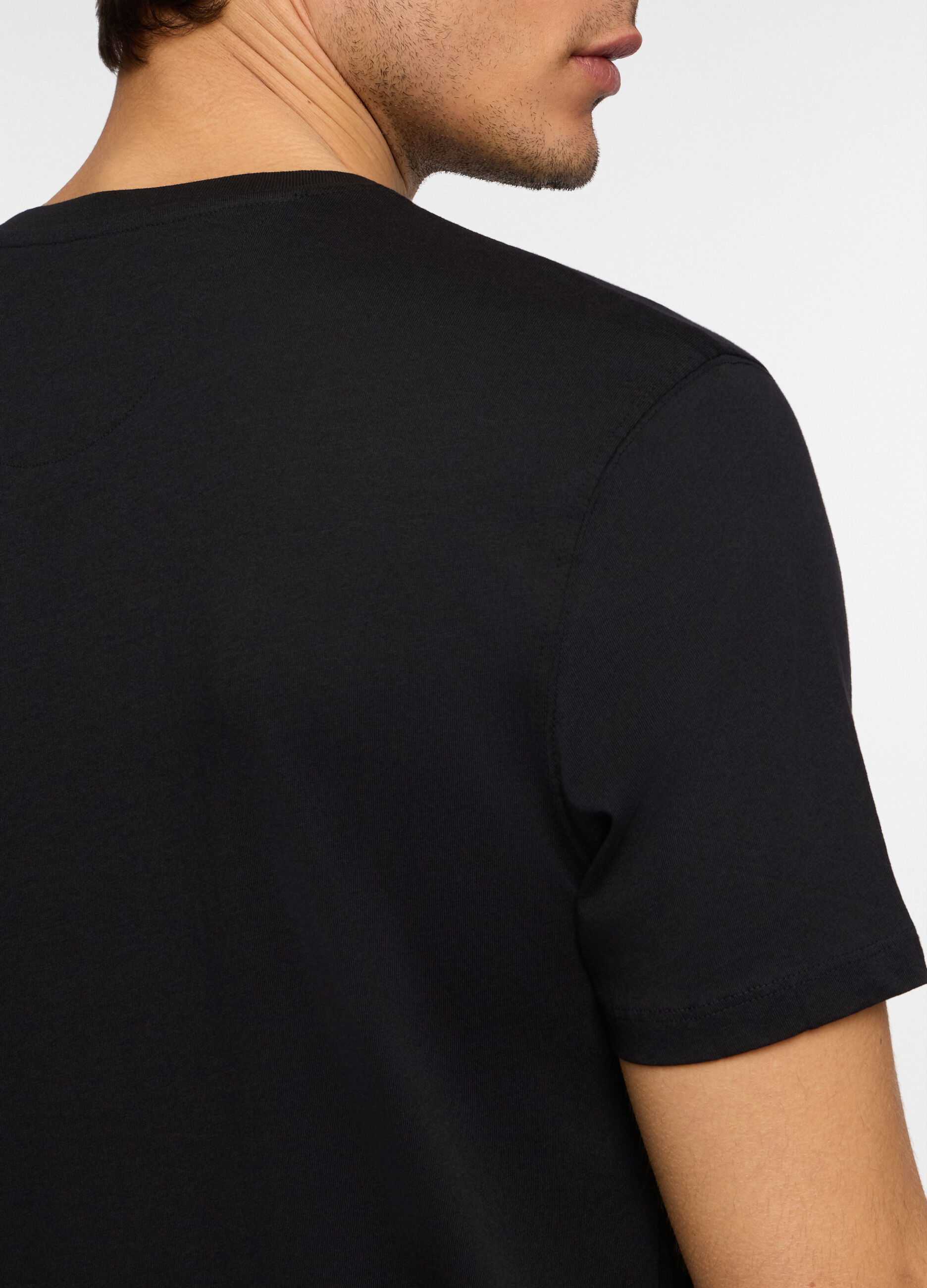 T-shirt girocollo in jersey di cotone uomo