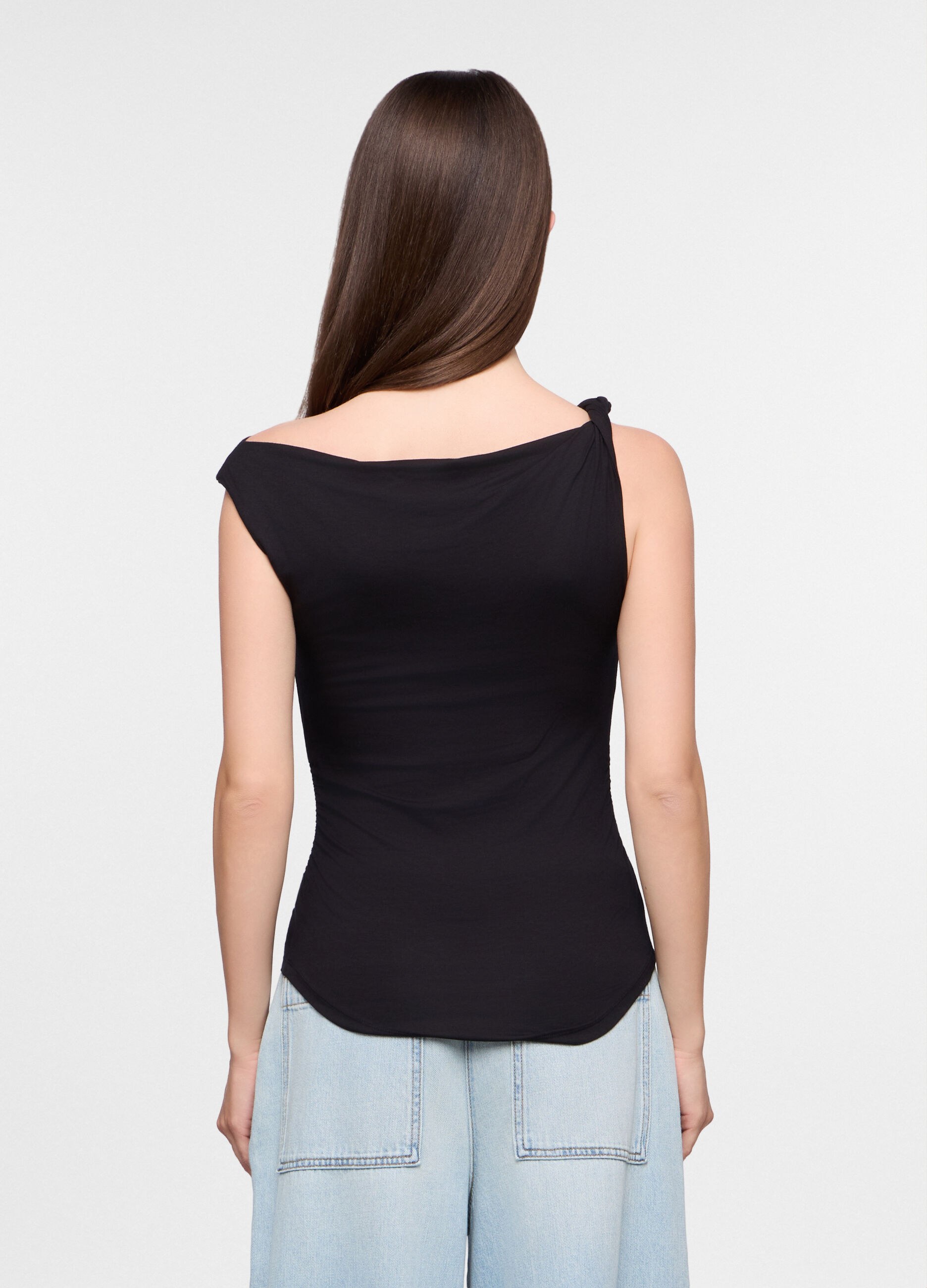 T-shirt con scollo a barchetta donna