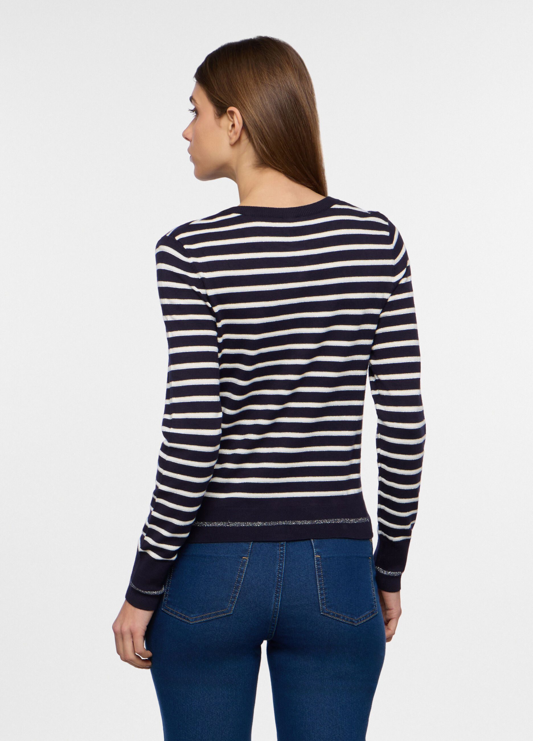 Cardigan girocollo rasato donna_1