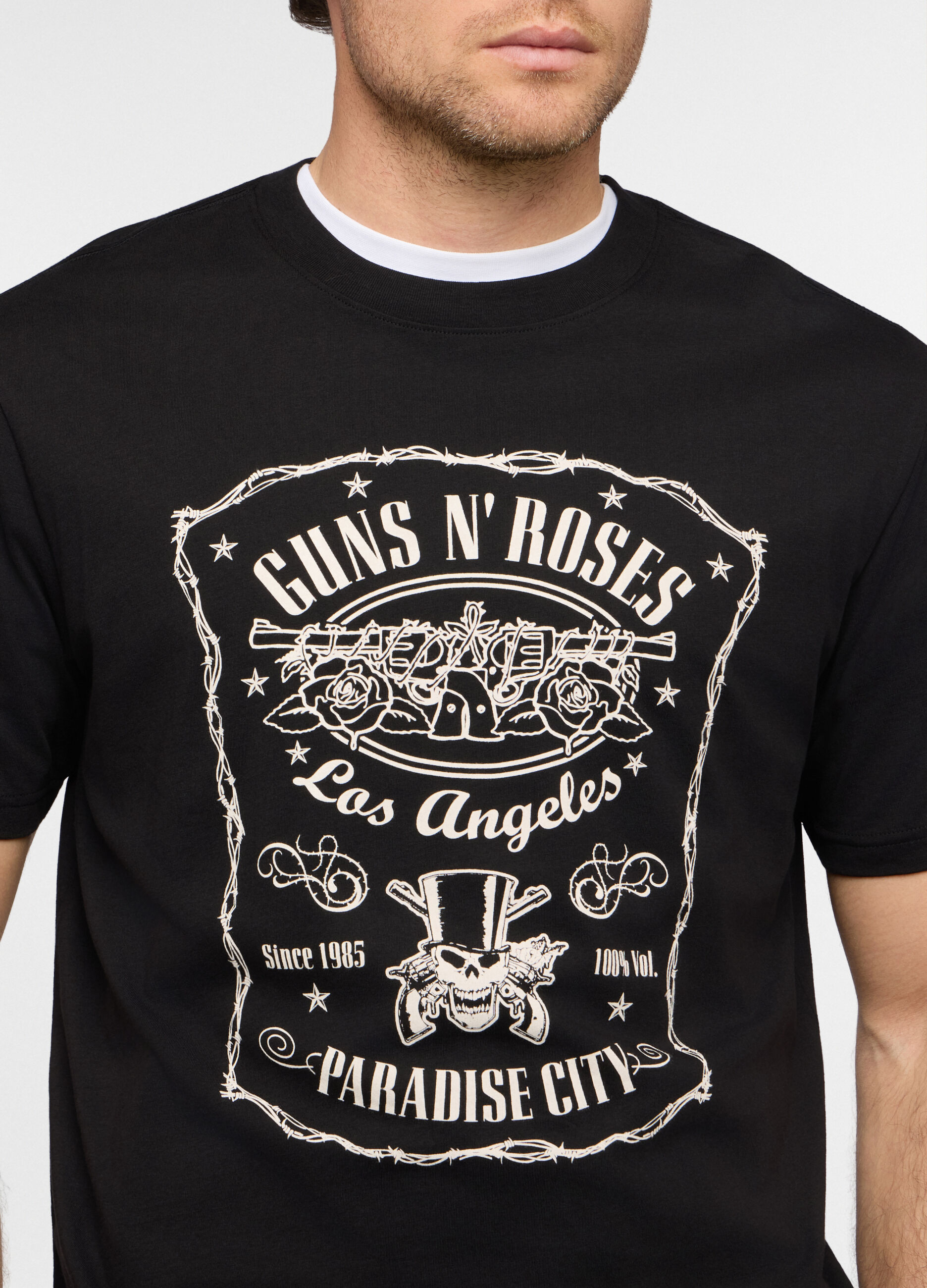 T-shirt girocollo con stampa Guns n' Roses uomo_2