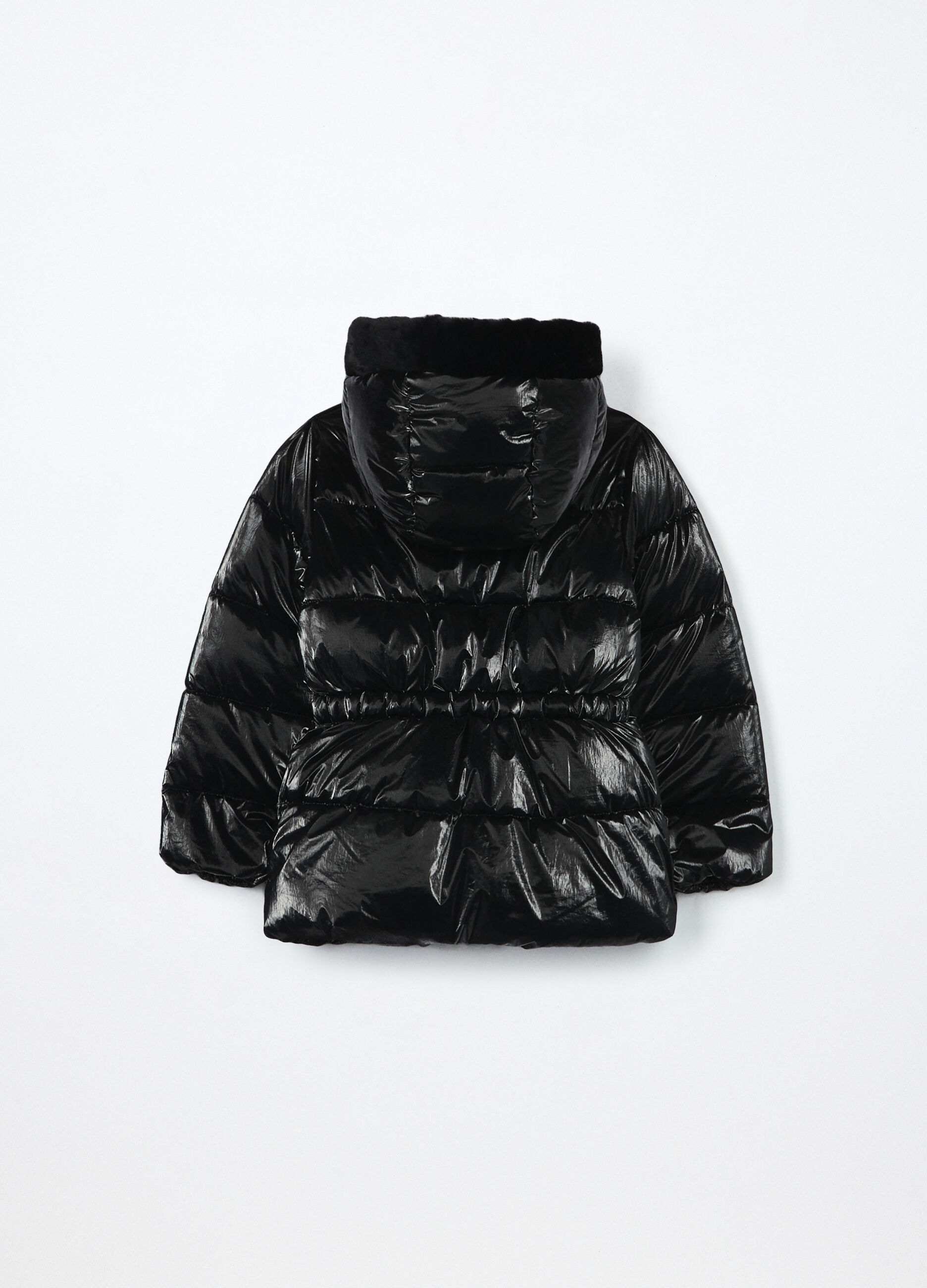 Giubbino imbottito con cappuccio bambina_1