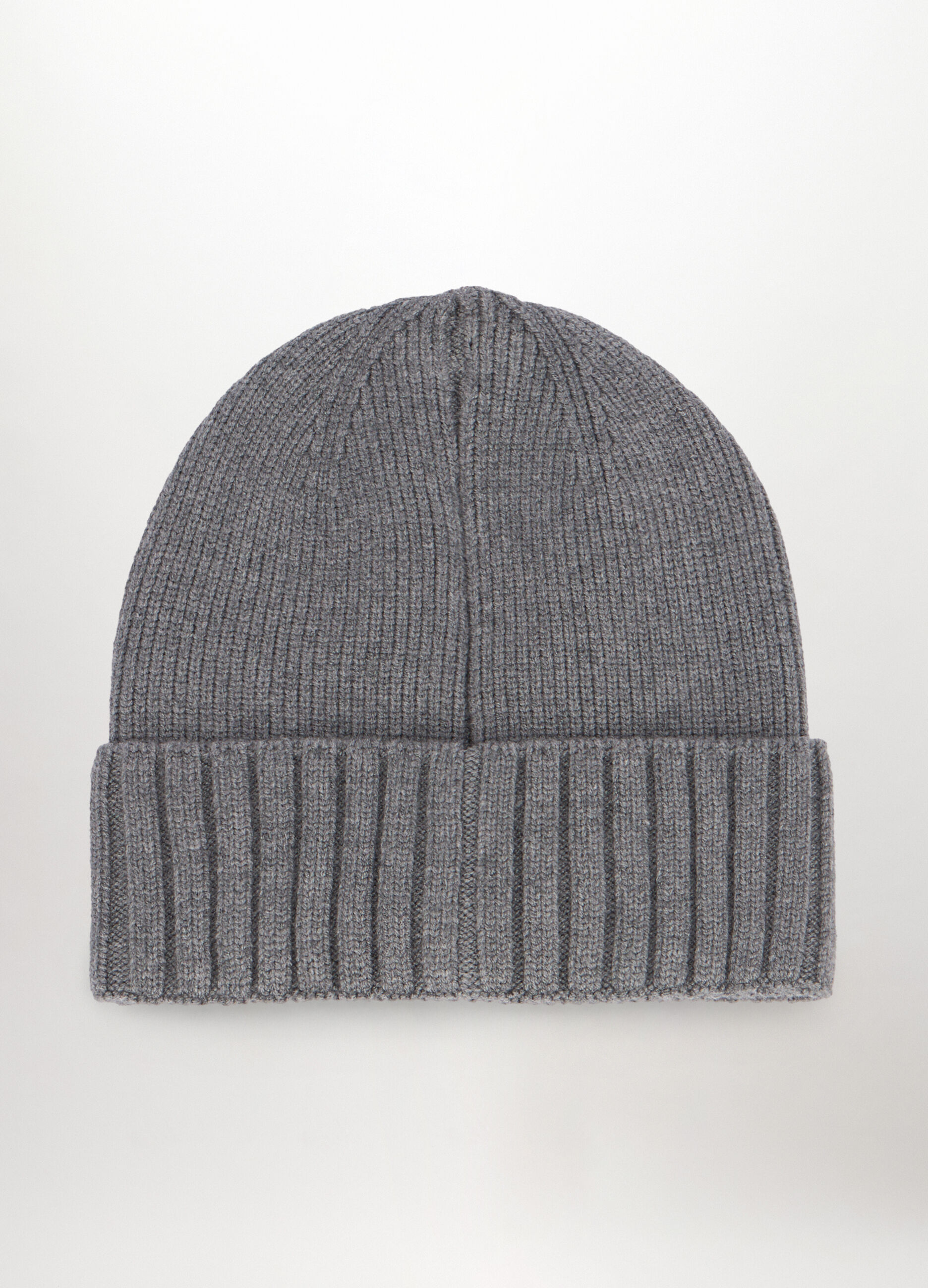Berretto con risvolto a coste uomo_1