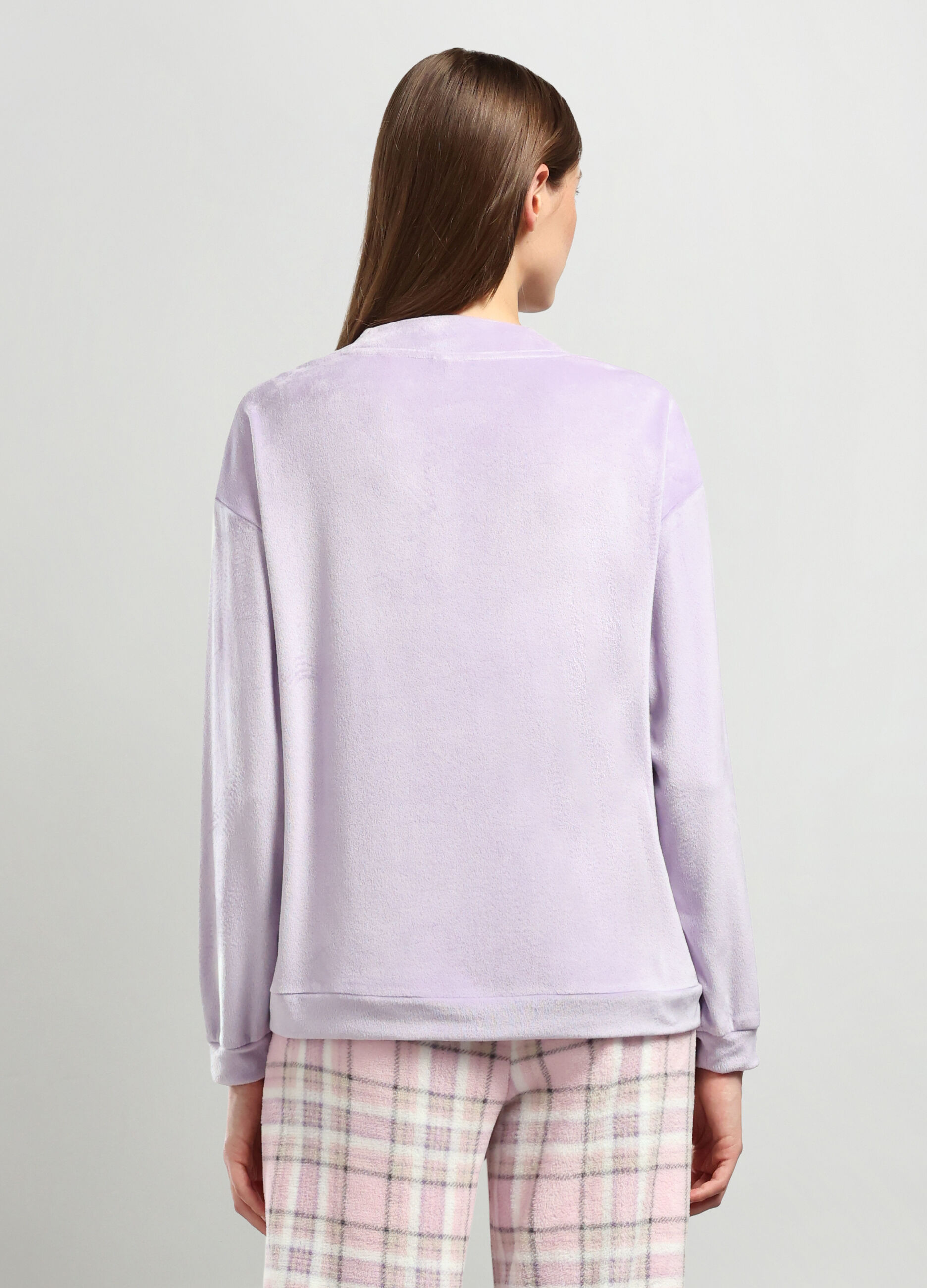 Maglia pigiama velour donna_1