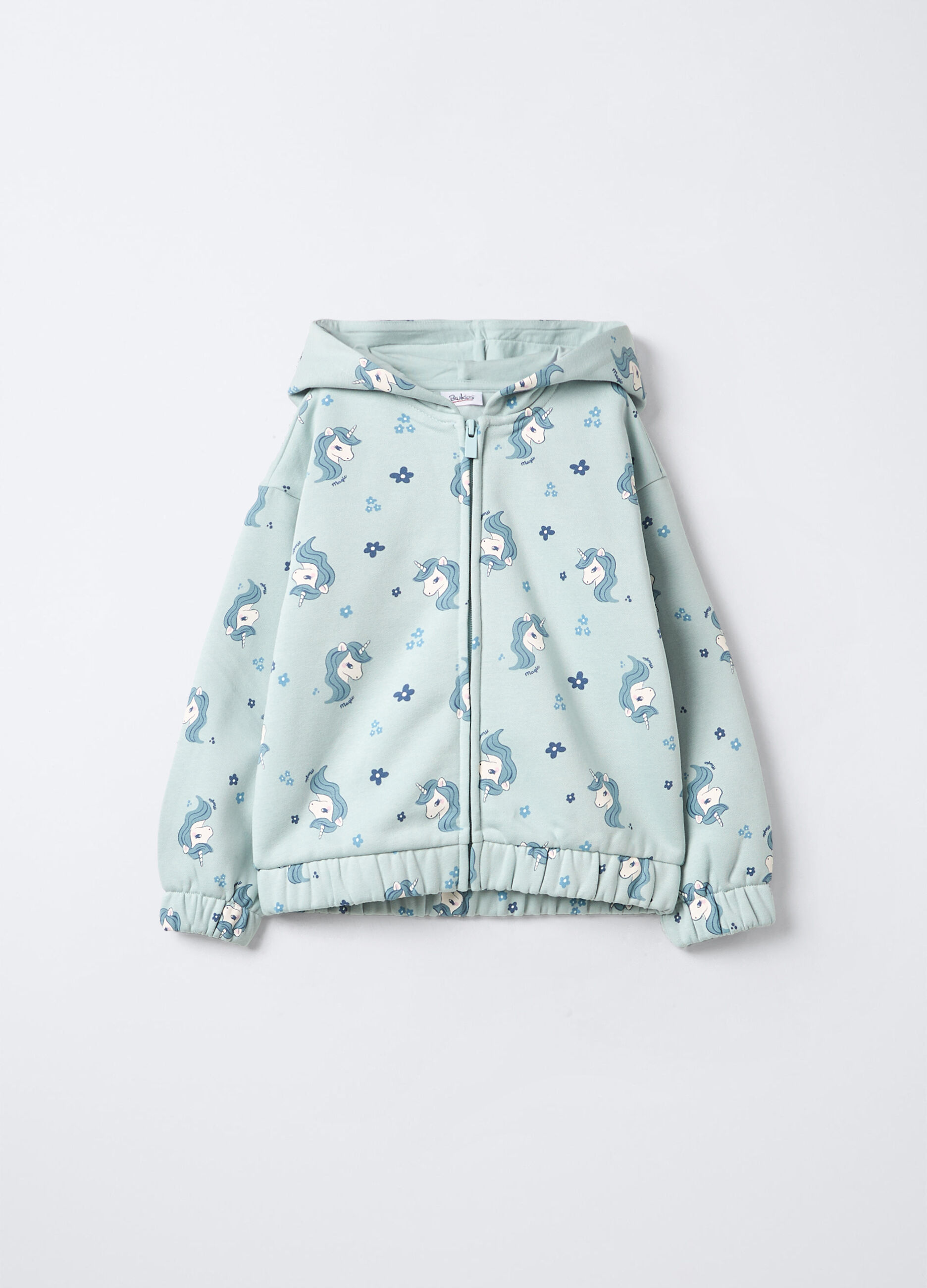 Felpa in misto cotone garzato bambina_0