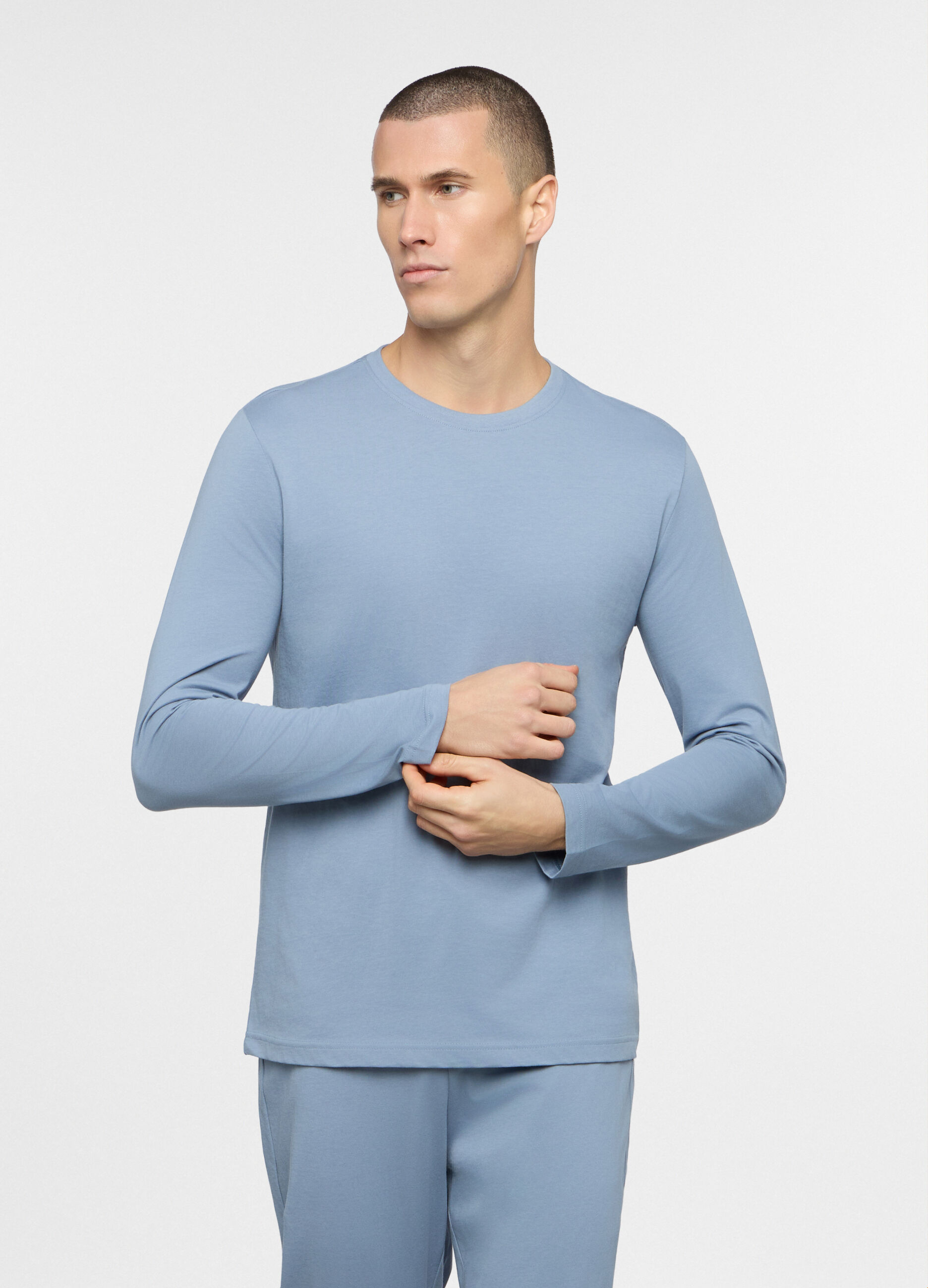 Maglia del pigiama in jersey di cotone uomo_0