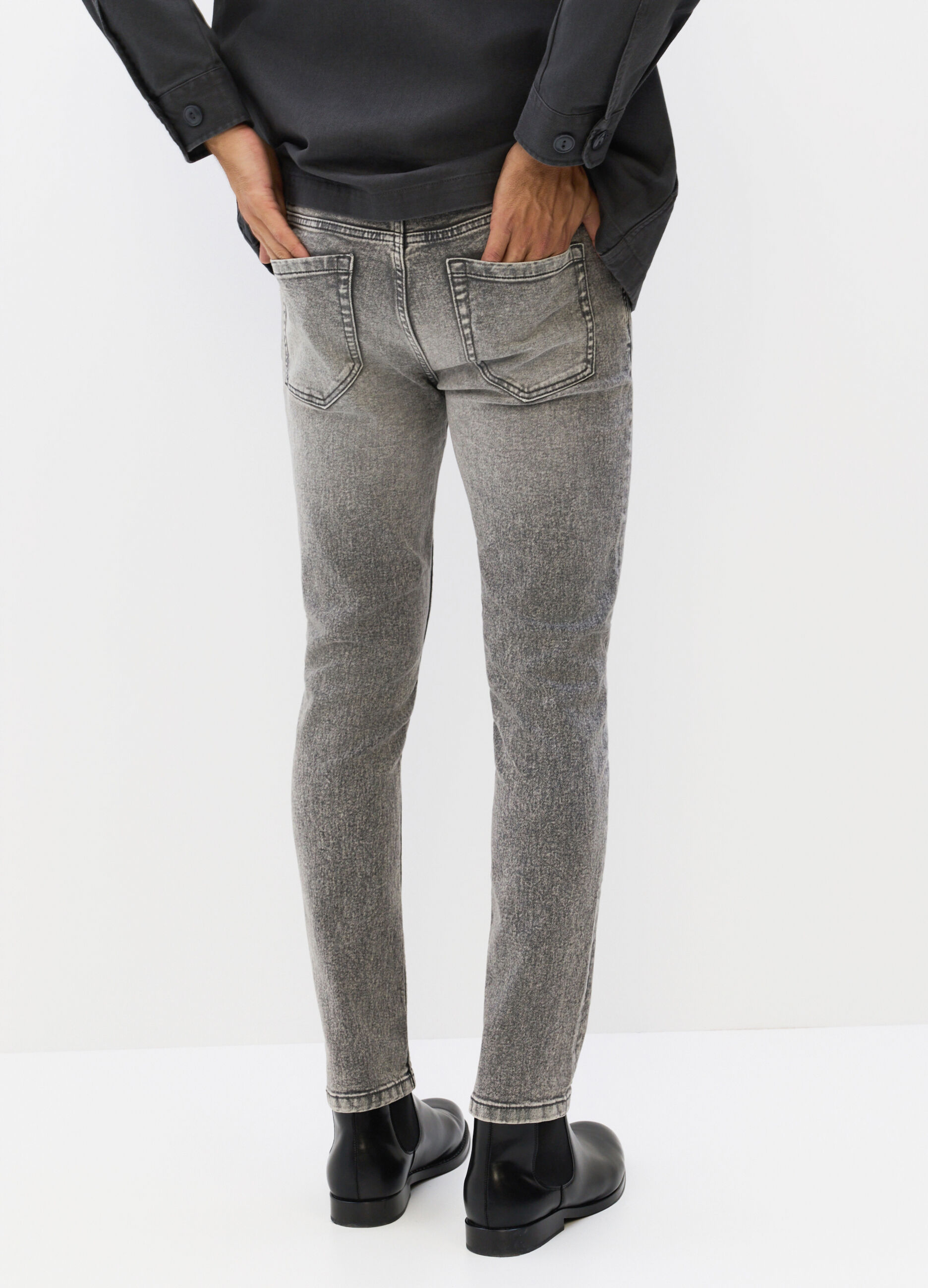 Jeans skinny fit in denim stretch uomo