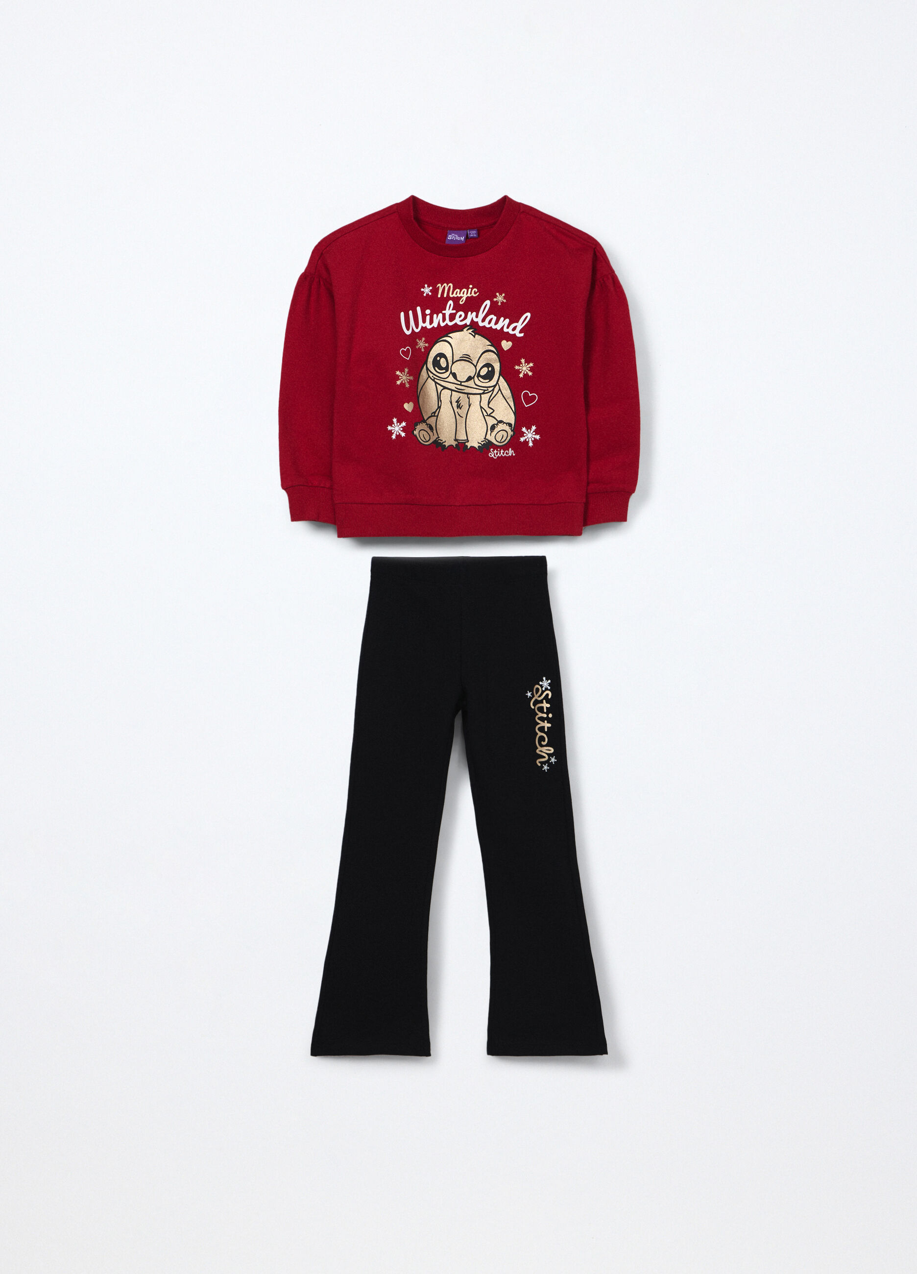 Jogging set in cotone fleece stretch bambina_0