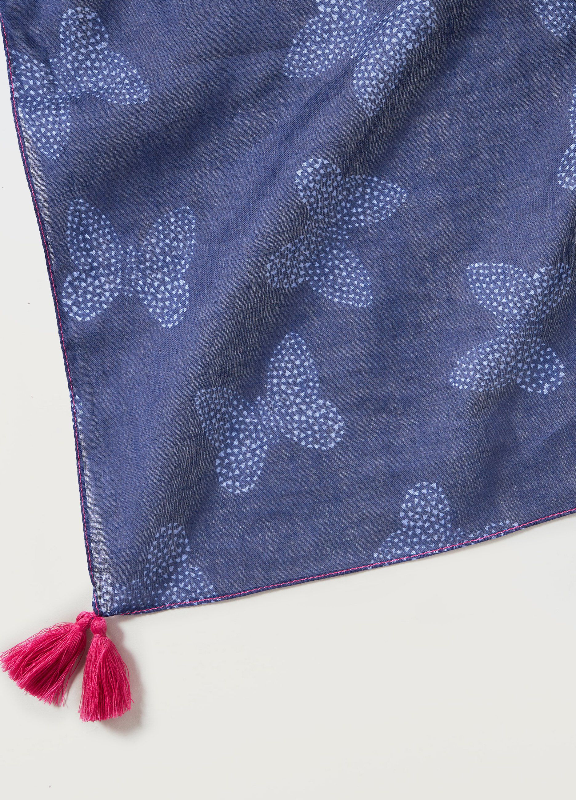Foulard in puro cotone con nappine_1