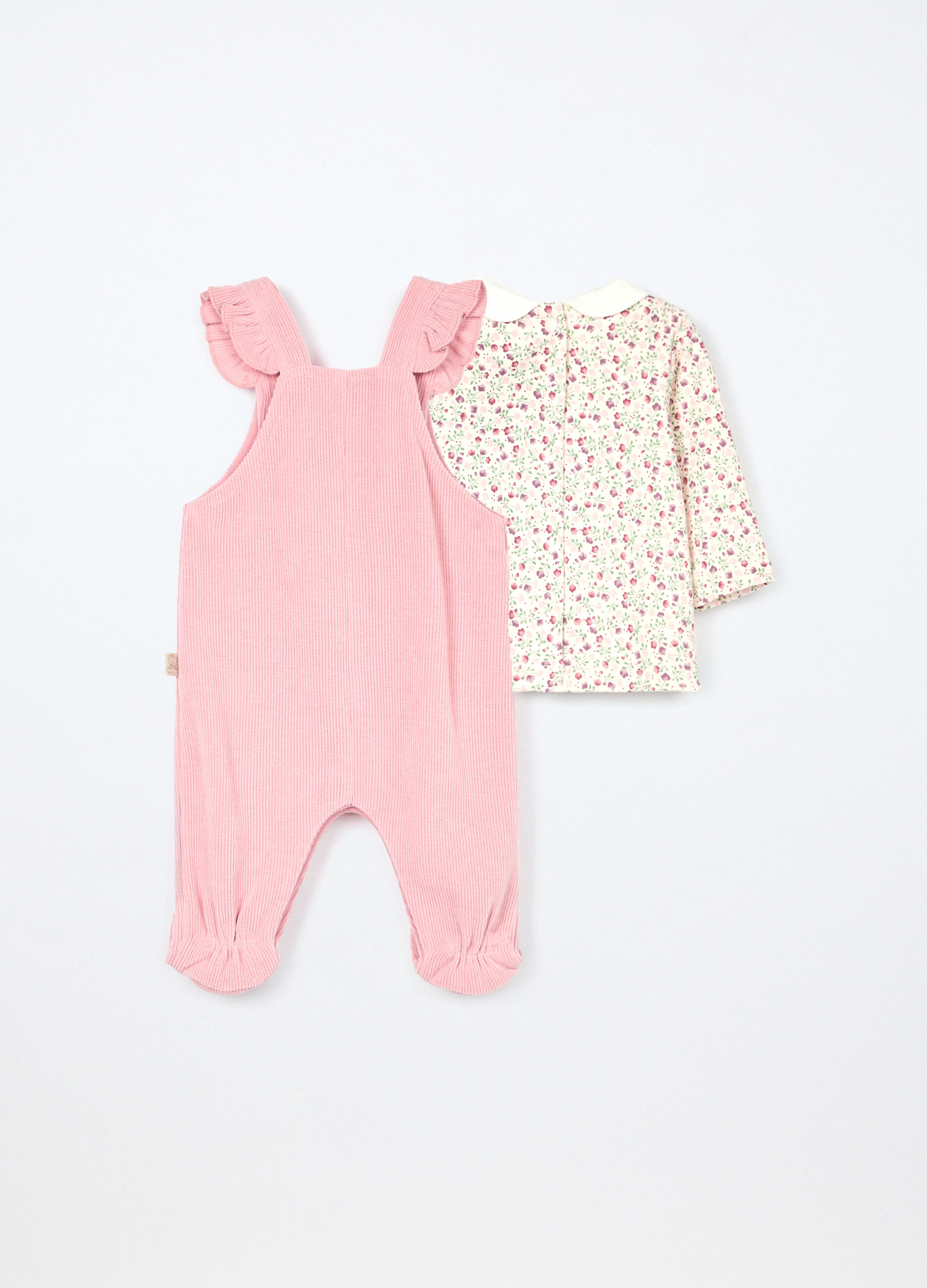 Set t-shirt + salopette neonata_1