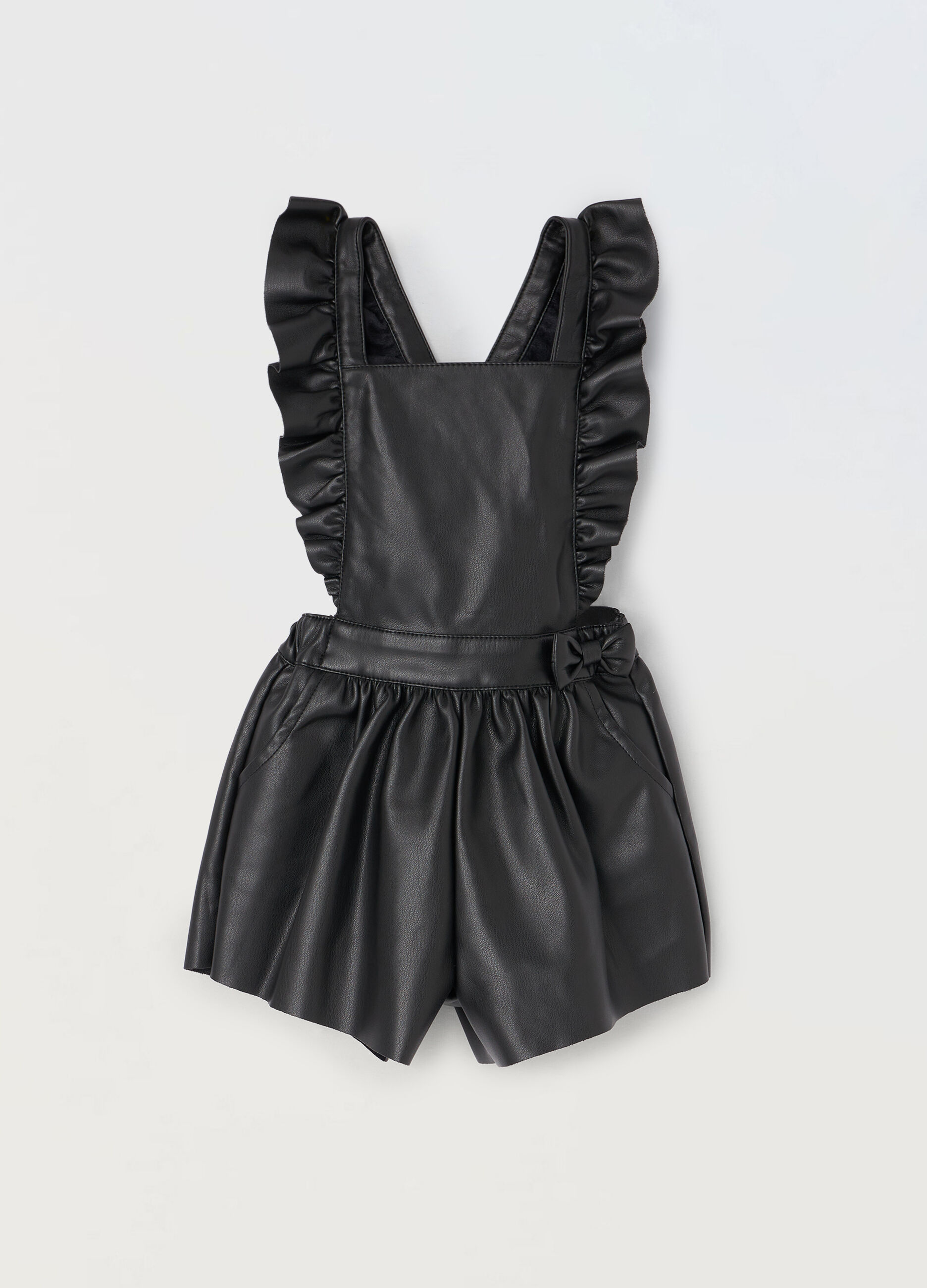 Salopette in eco pelle neonata_0