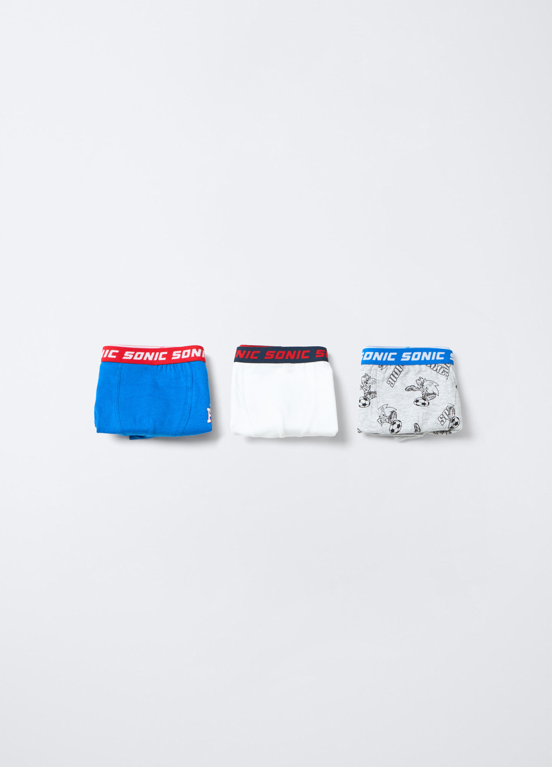 Pack 3 boxer Sonic in jersey di cotone stretch bambino_2