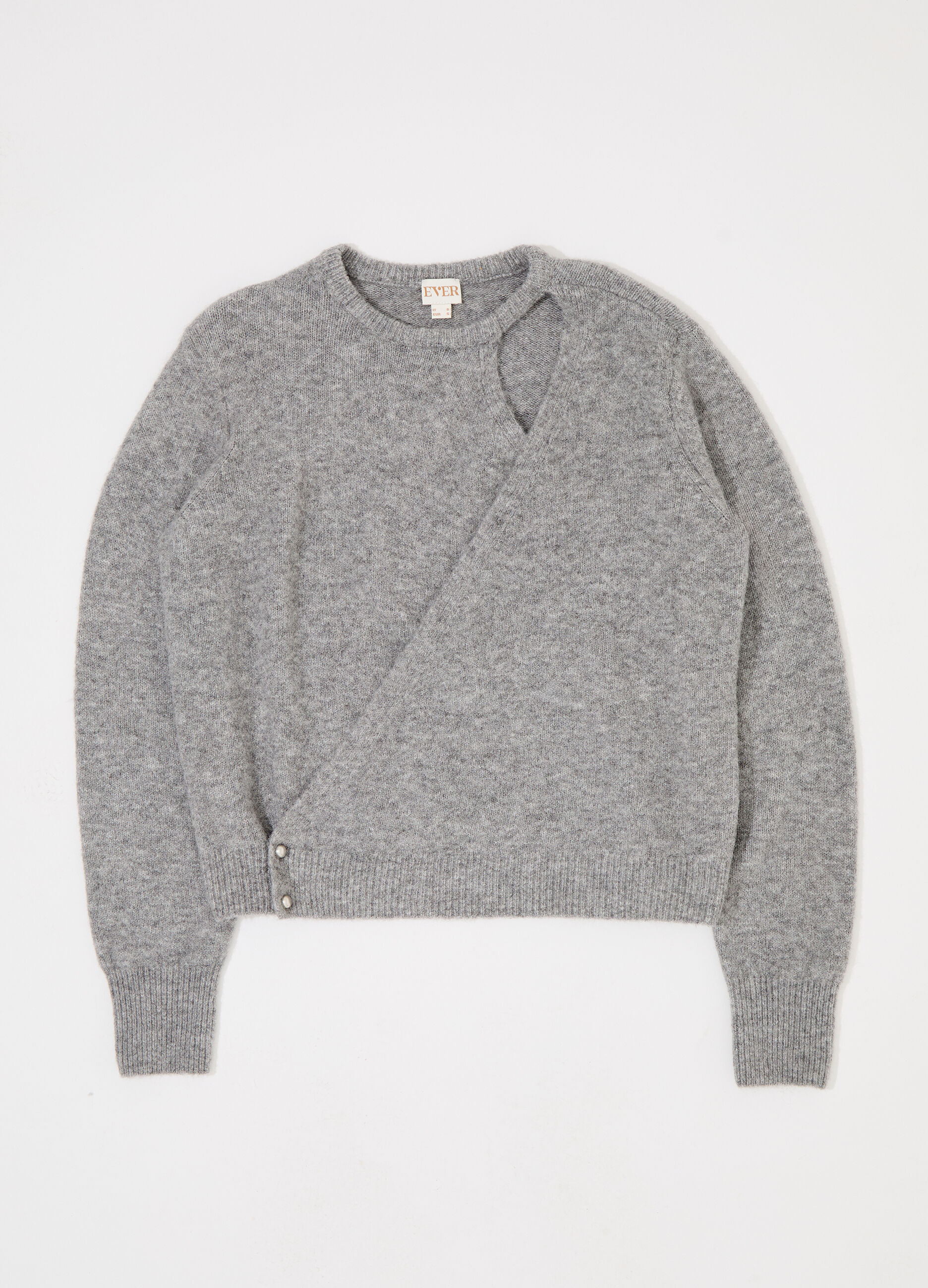 Maglia in misto lana con cut out donna_4