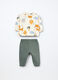 Jogging set in french terry di puro cotone neonato_0