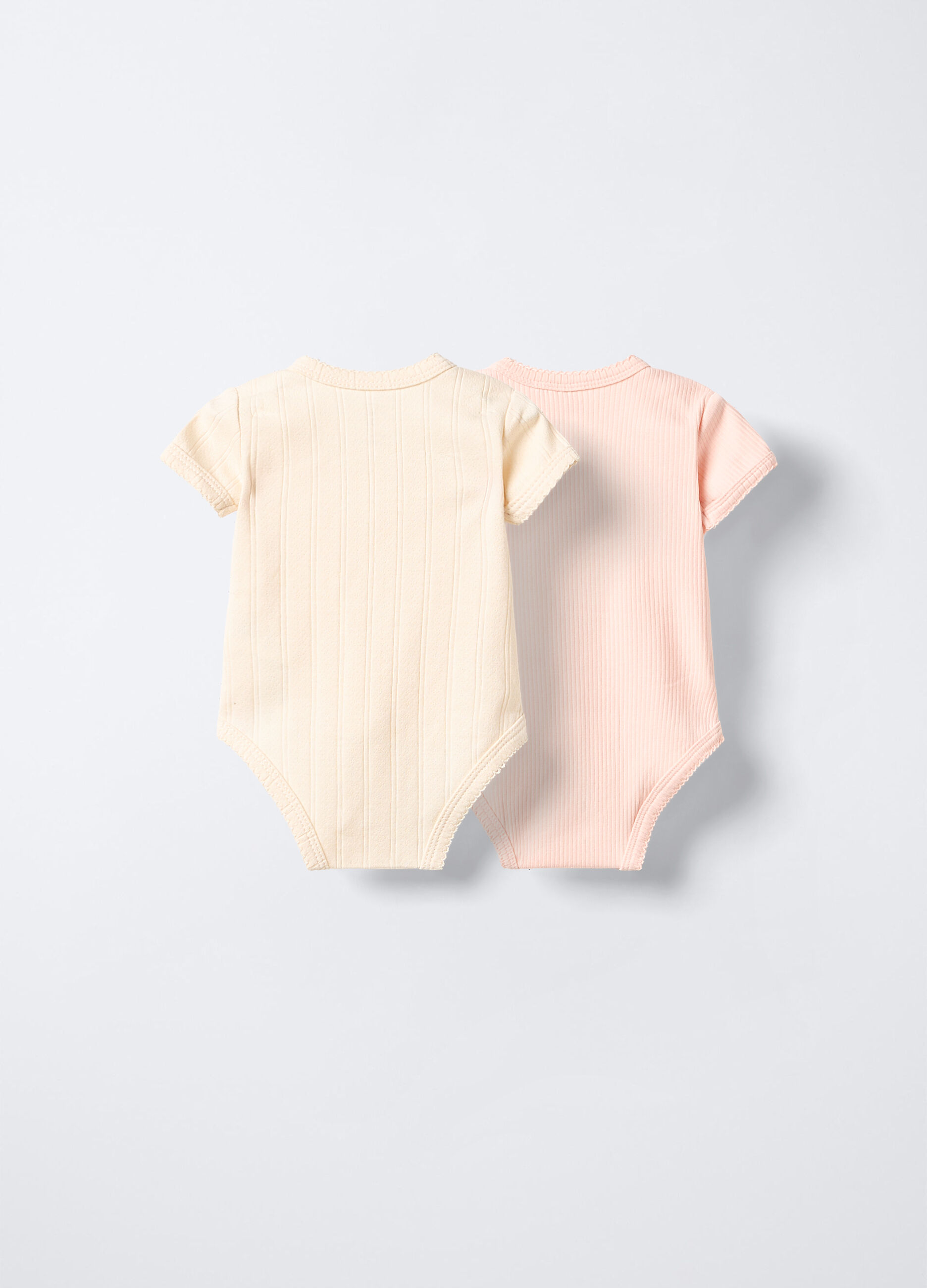 Pack 2 body incrociati in costina di cotone stretch neonata_1