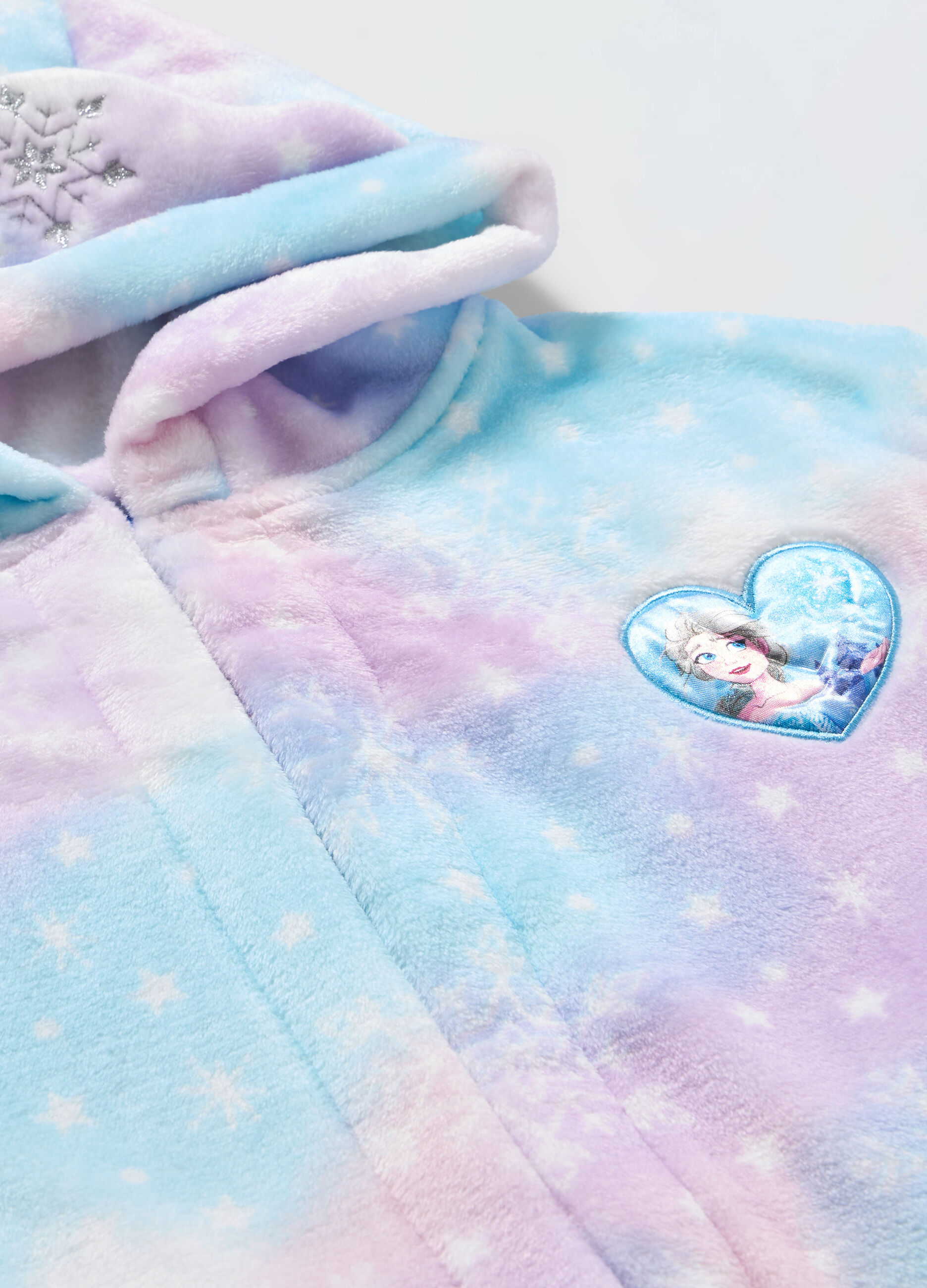 Vestaglia in coral fleece con cappuccio bambina_1