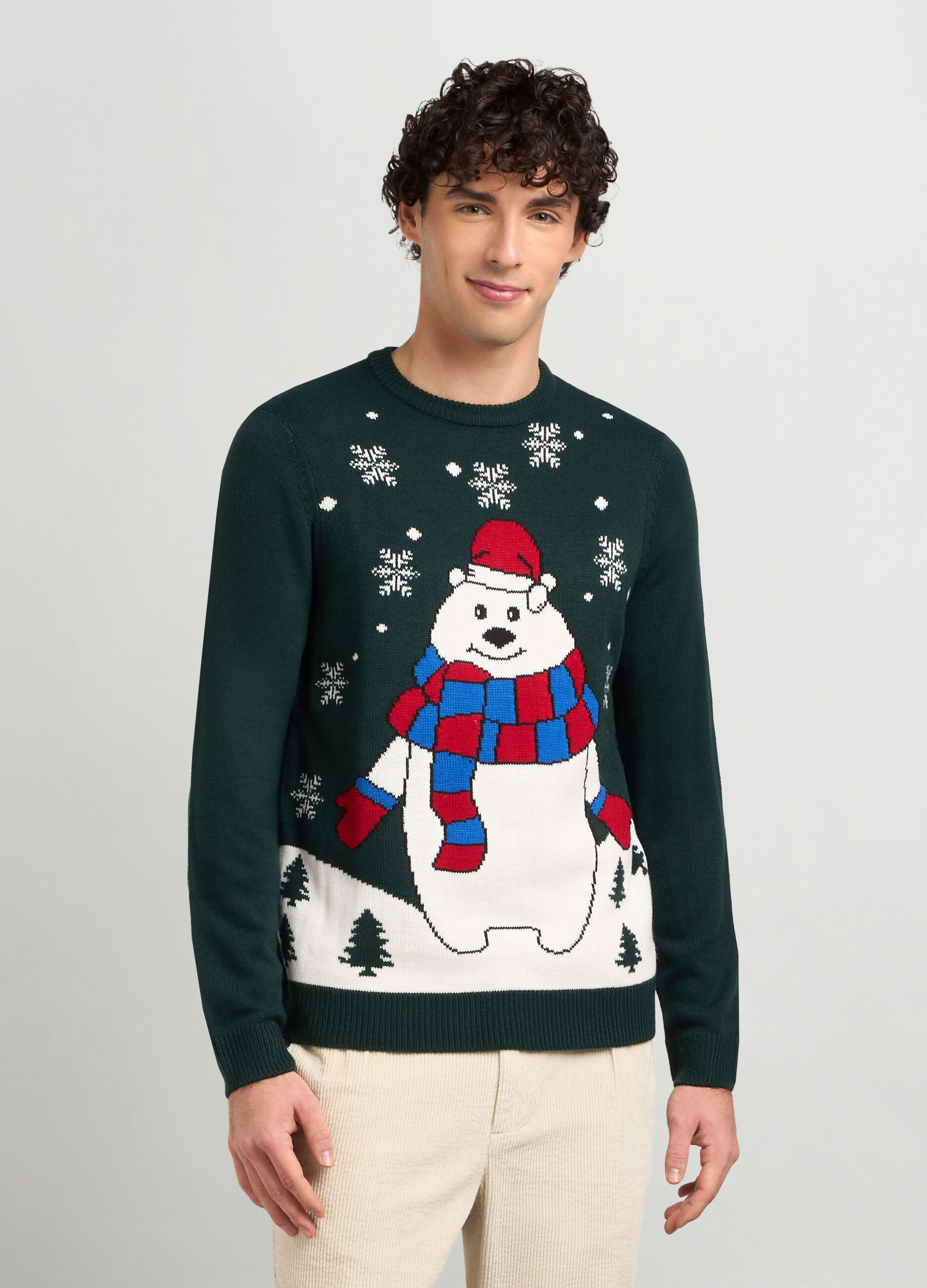 Maglione girocollo natalizio uomo