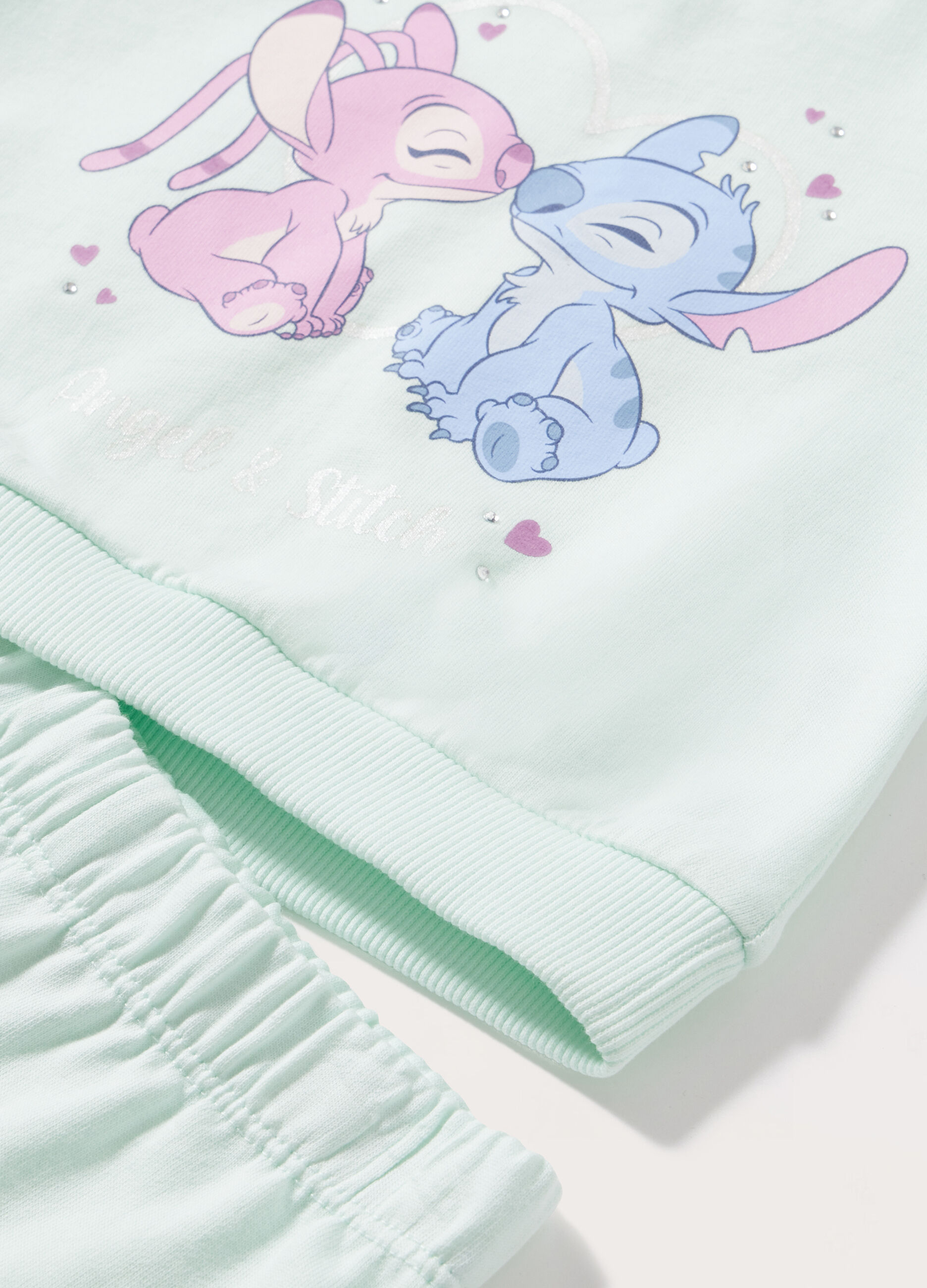 Jogging set in french terry di puro cotone neonata_1
