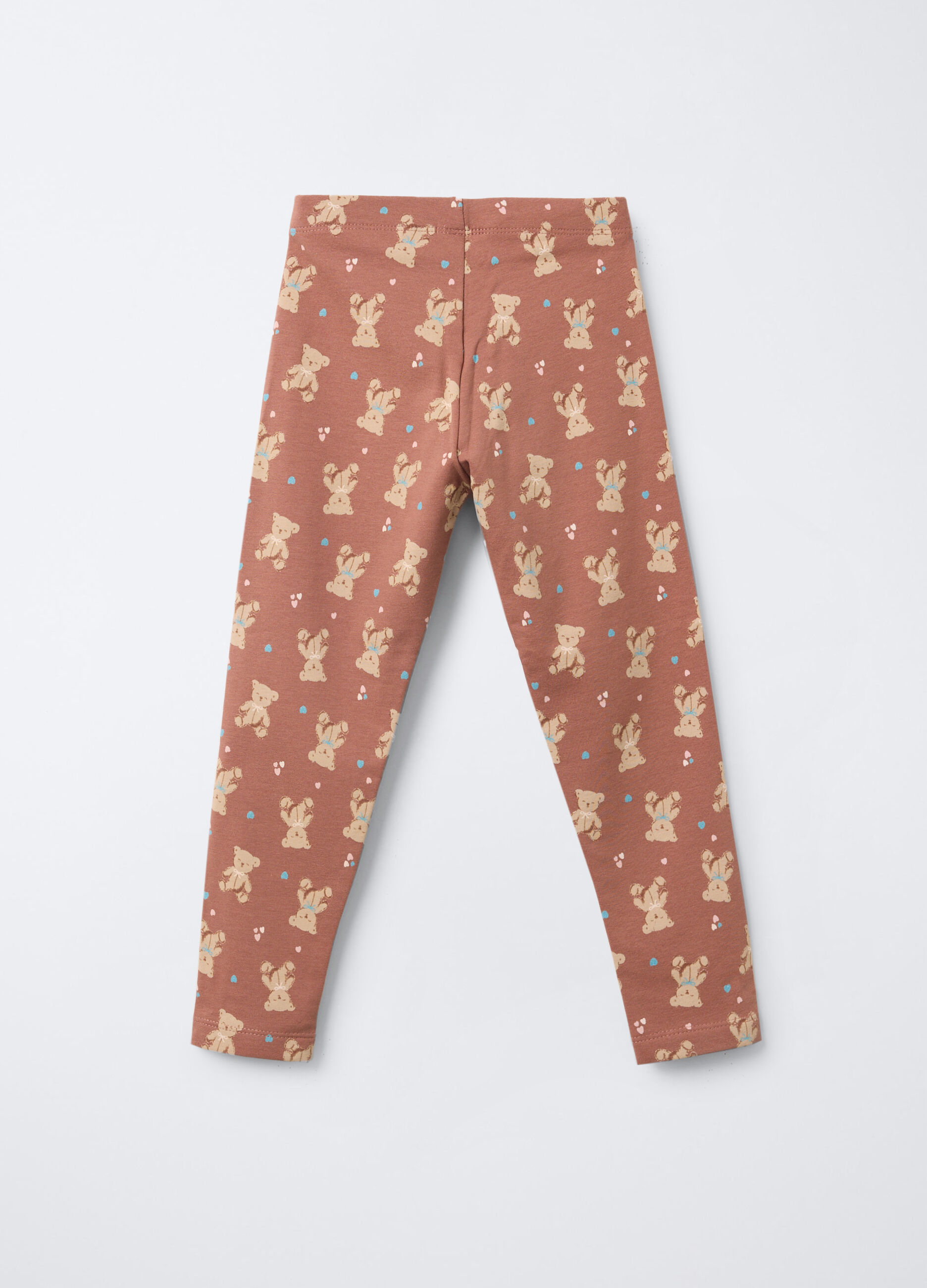 Leggings in cotone garzato stretch Fit regular bambina_1