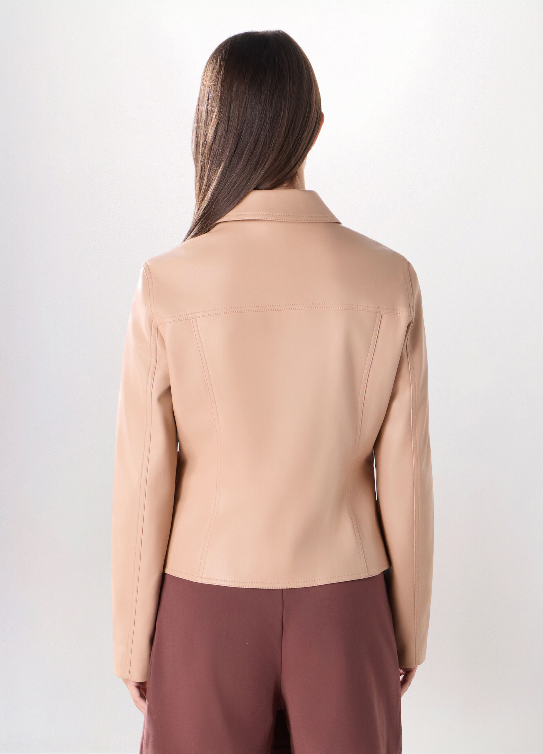 Giacca in eco pelle donna_1