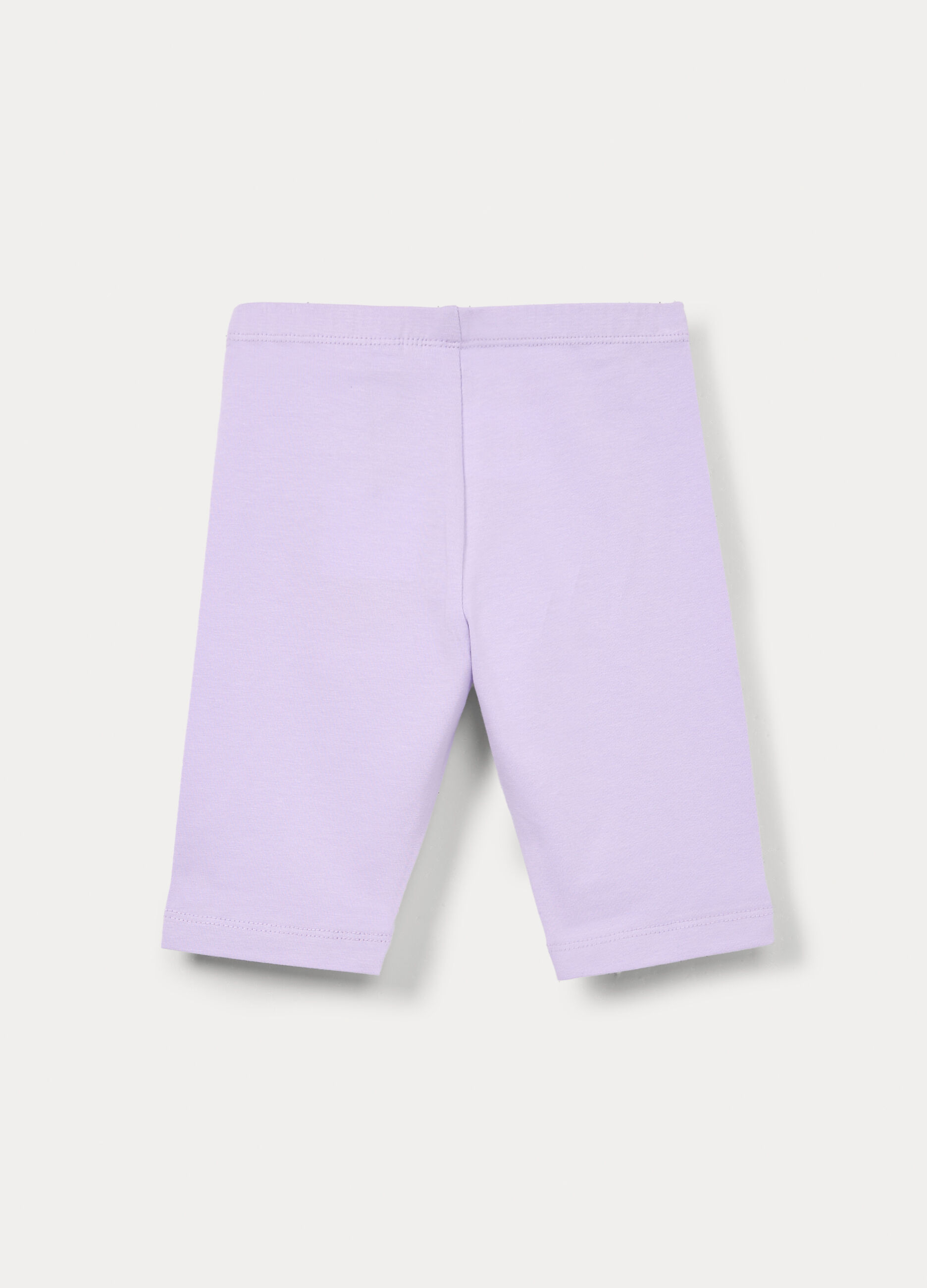 Leggings corti fit slim in jersey di cotone stretch_1
