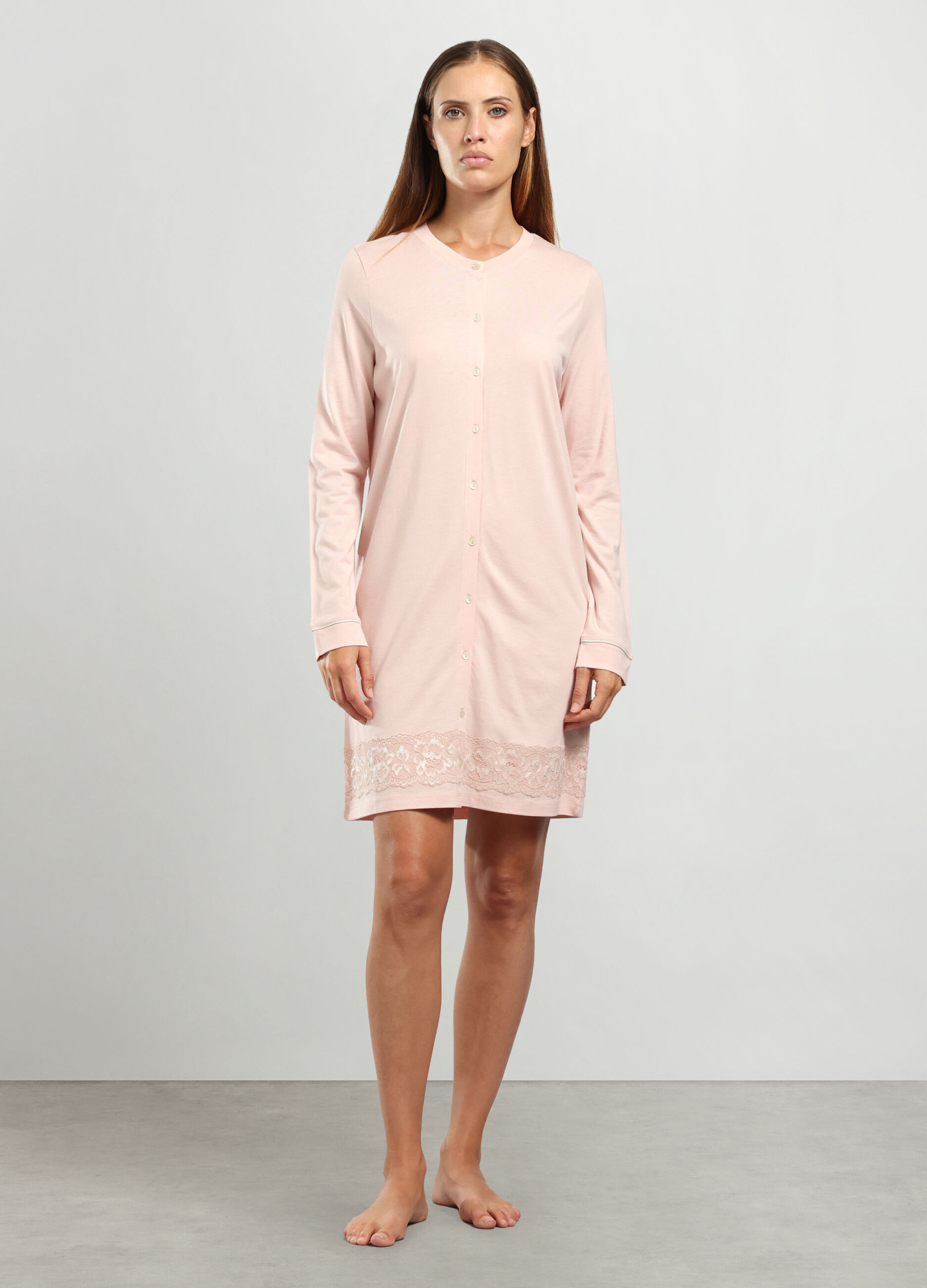 Camicia da notte in misto cotone donna_0