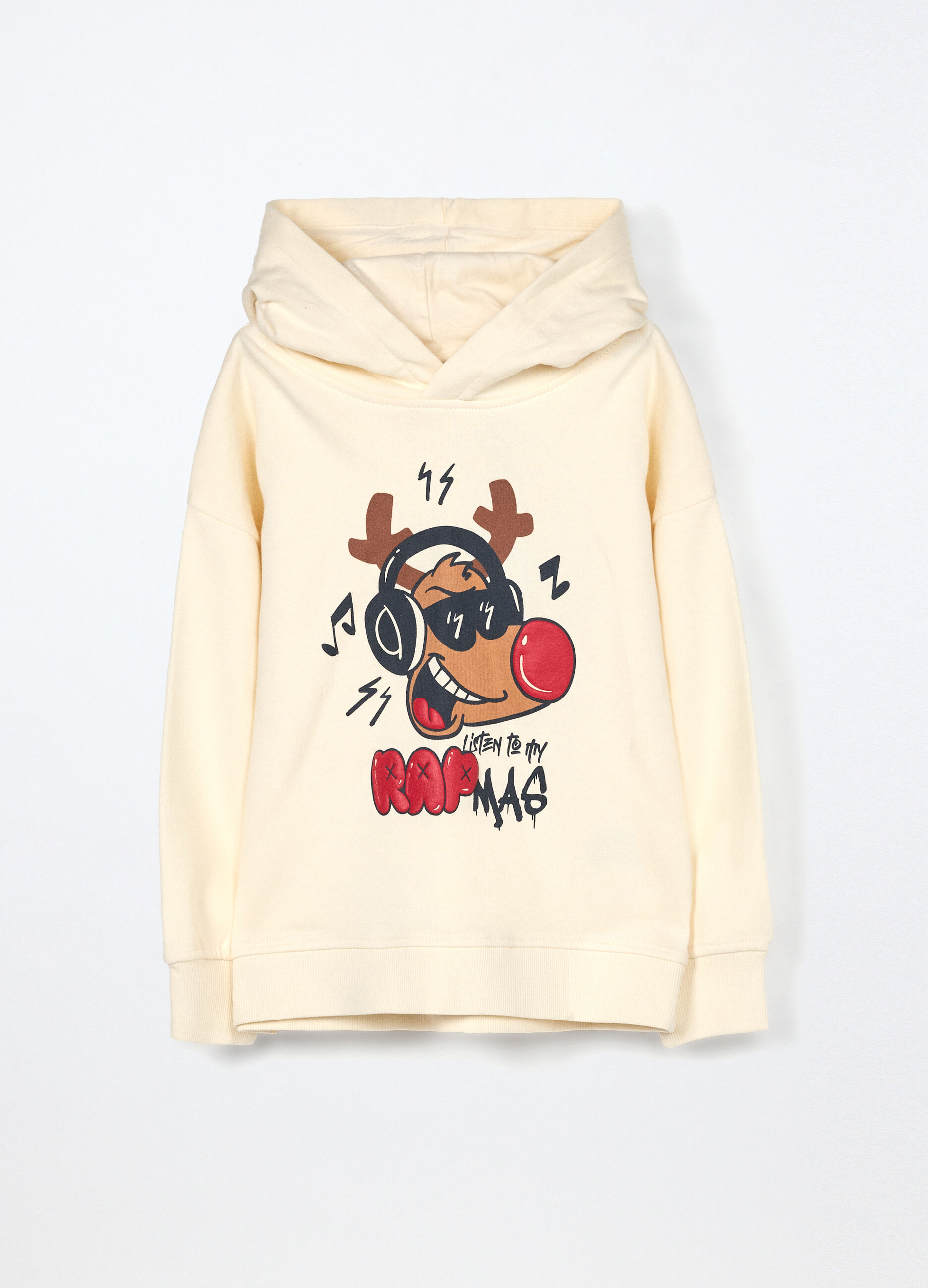 Felpa in puro cotone con cappuccio bambino_0