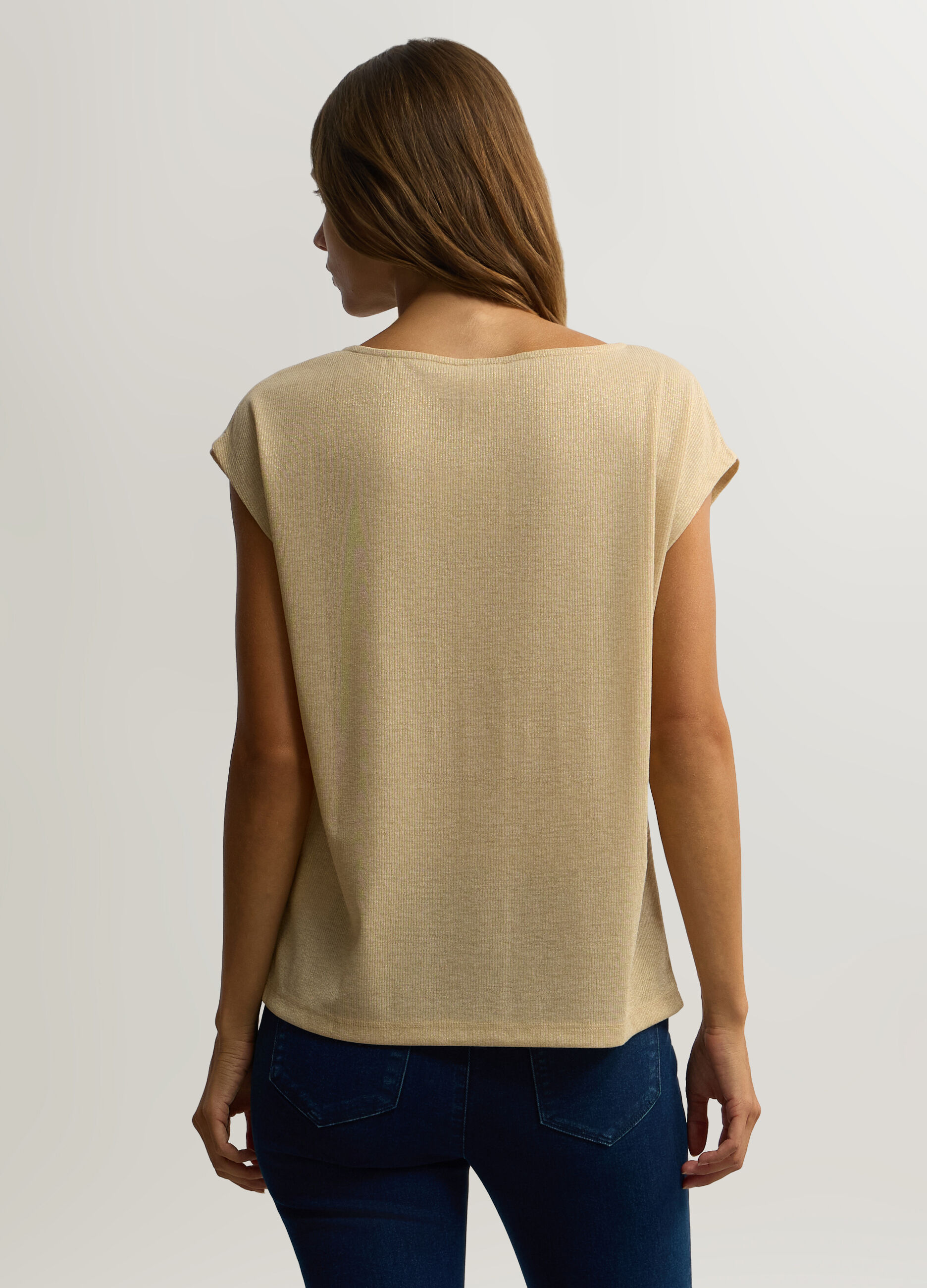 Top girocollo stretch donna_1