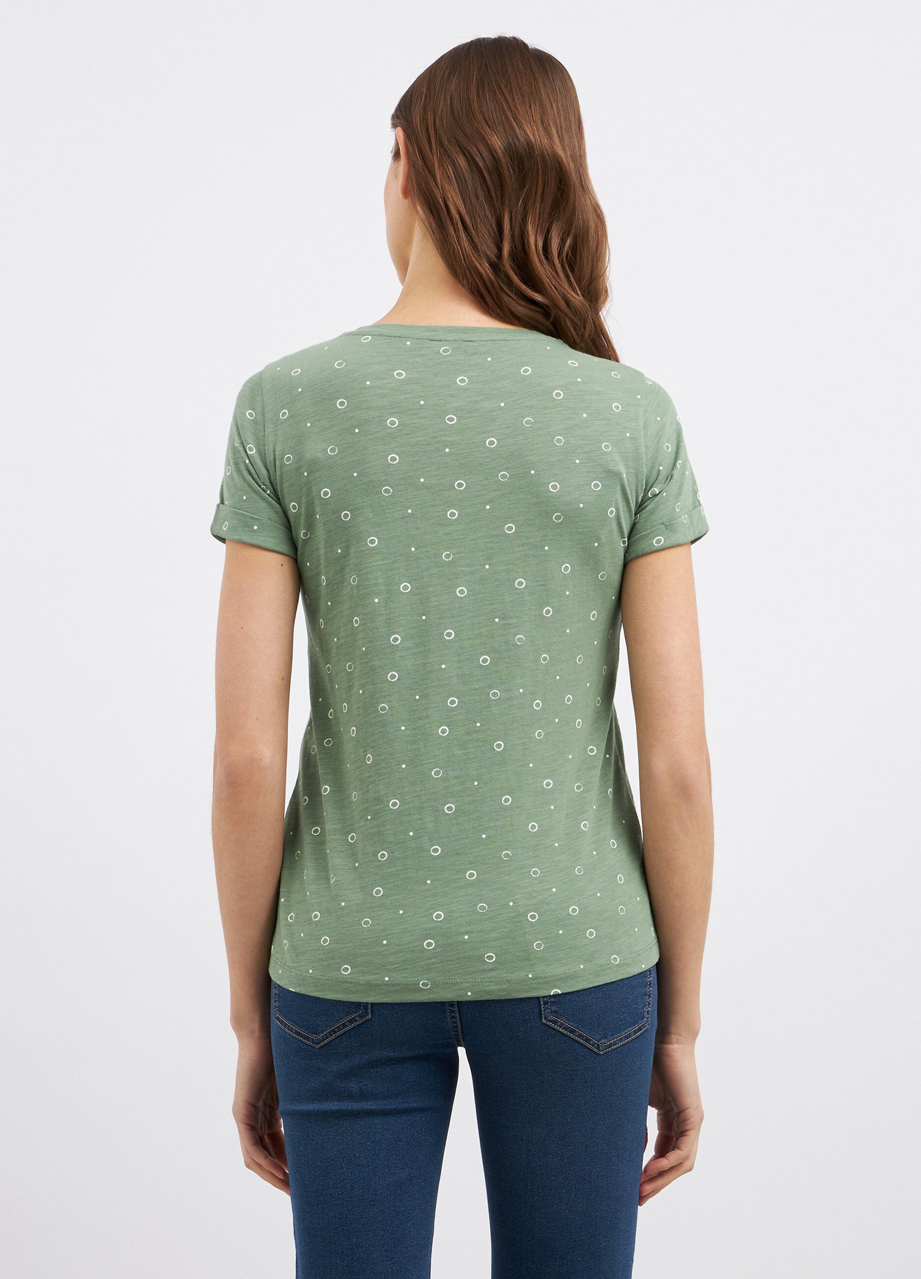 T-shirt in puro cotone con stampa donna_1