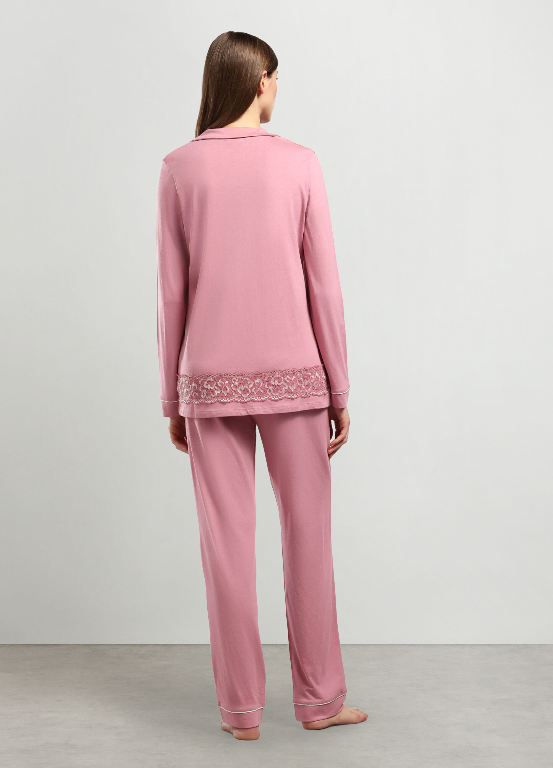 Top pigiama con collo revers donna_1