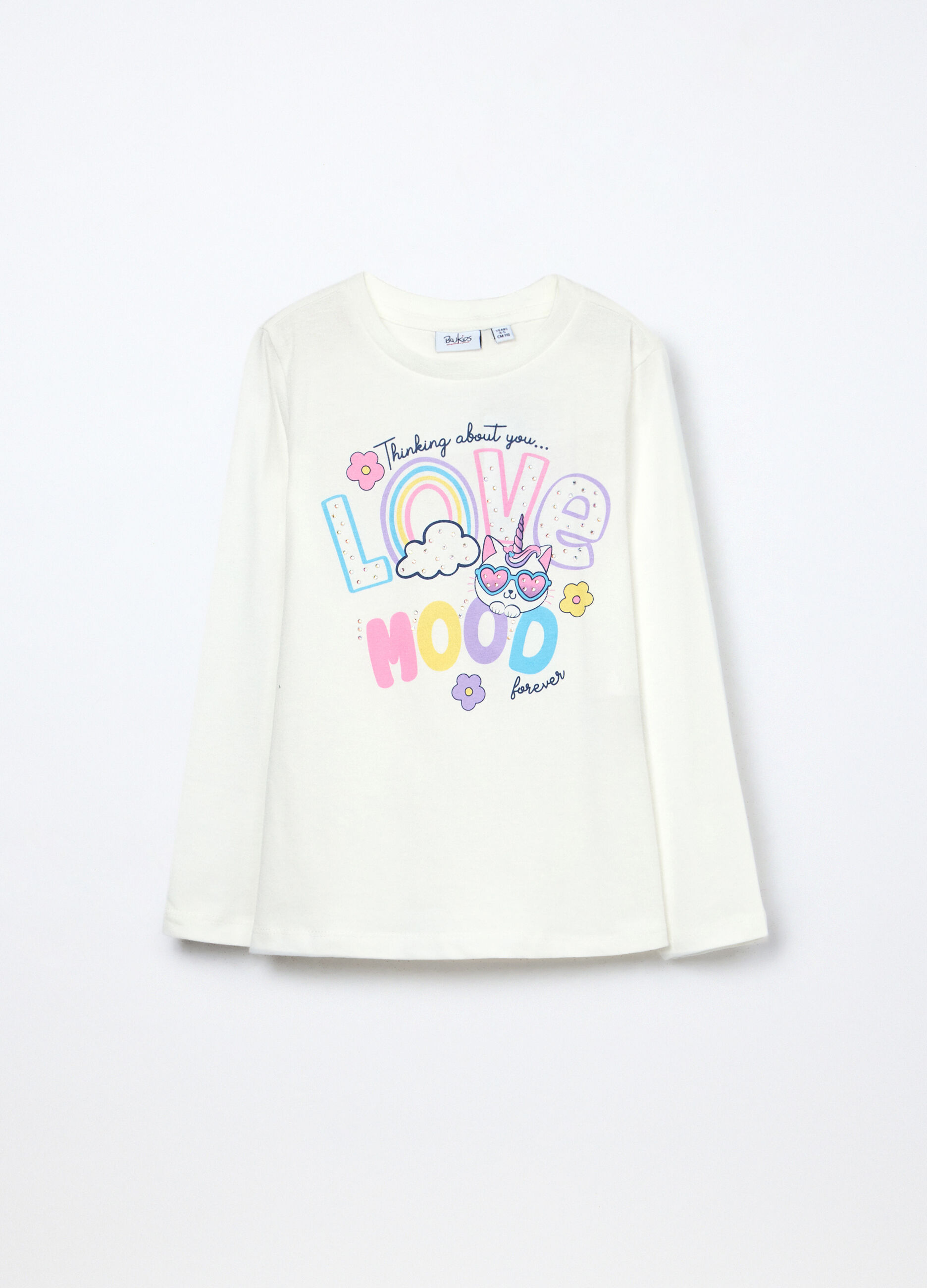 T-shirt in jersey di puro cotone bambina_0
