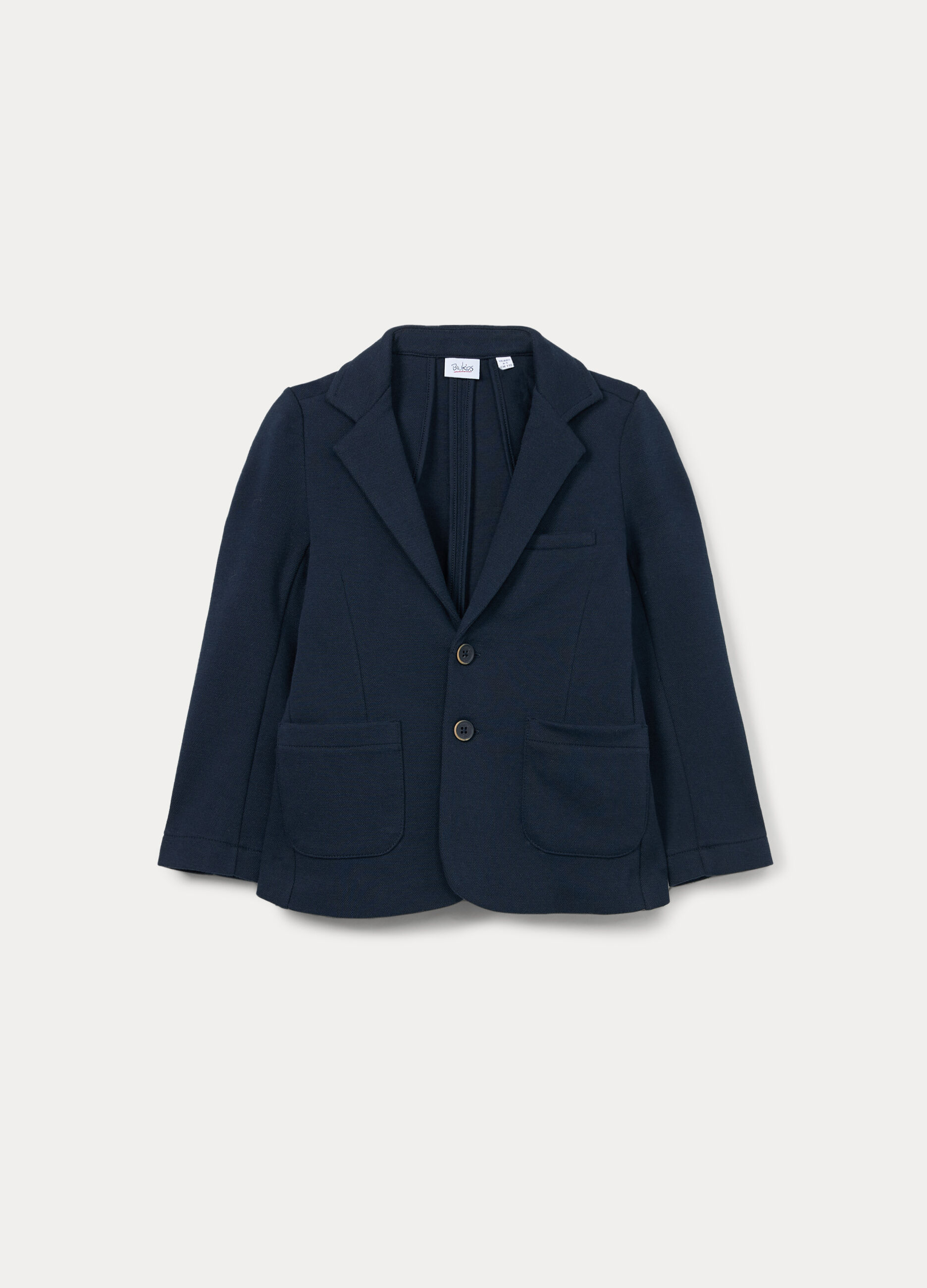 Blazer in piquet di misto cotone bambino_0
