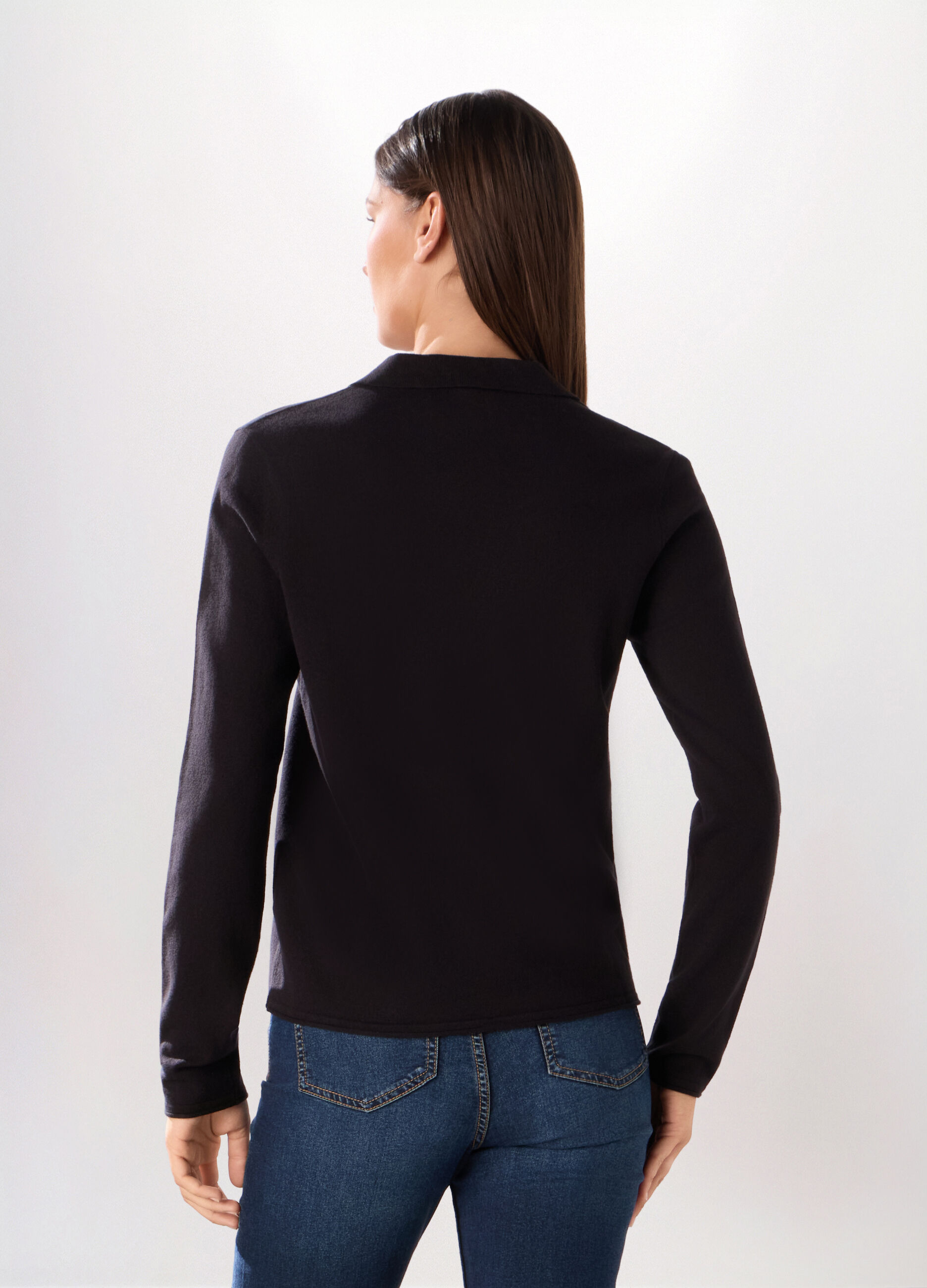 Polo tricot misto cotone donna_1