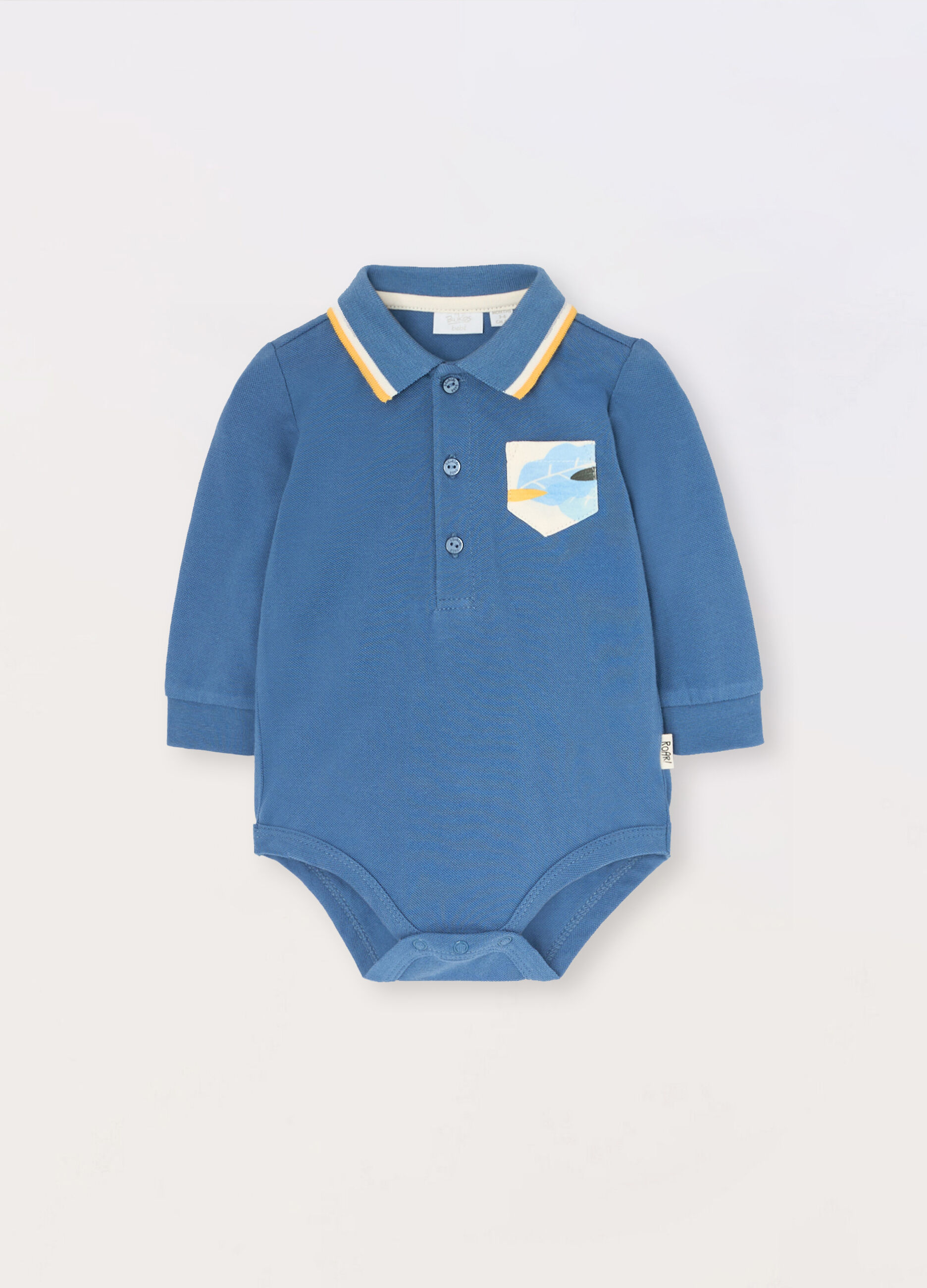 Body in puro cotone piquet neonato_0