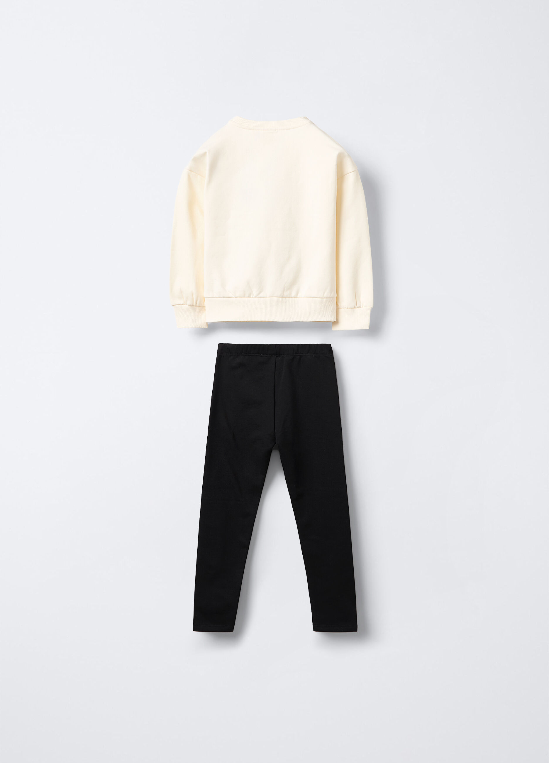 Jogging set Disney in cotone garzato stretch bambina_1