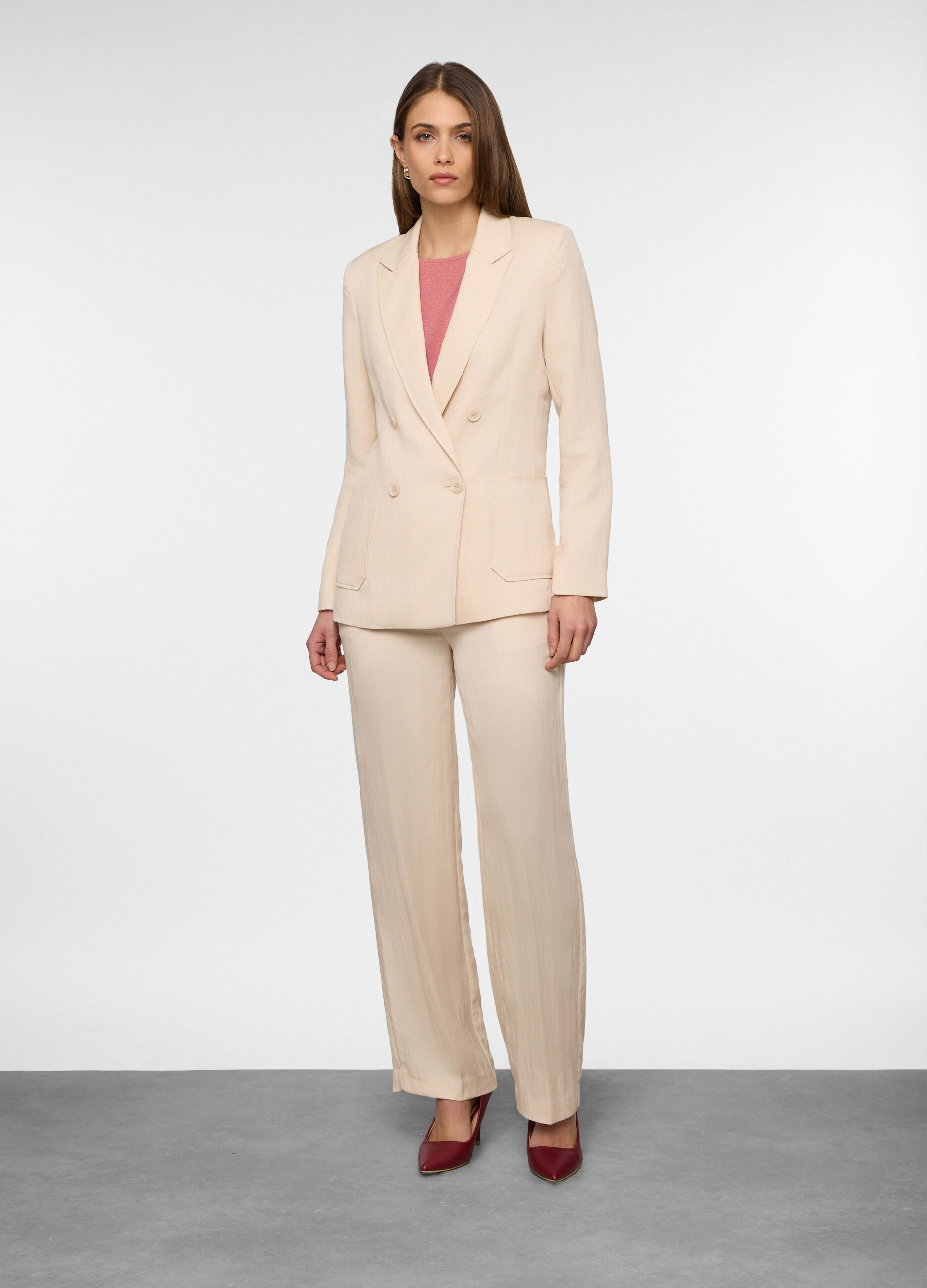 Blazer doppiopetto misto viscosa donna_0