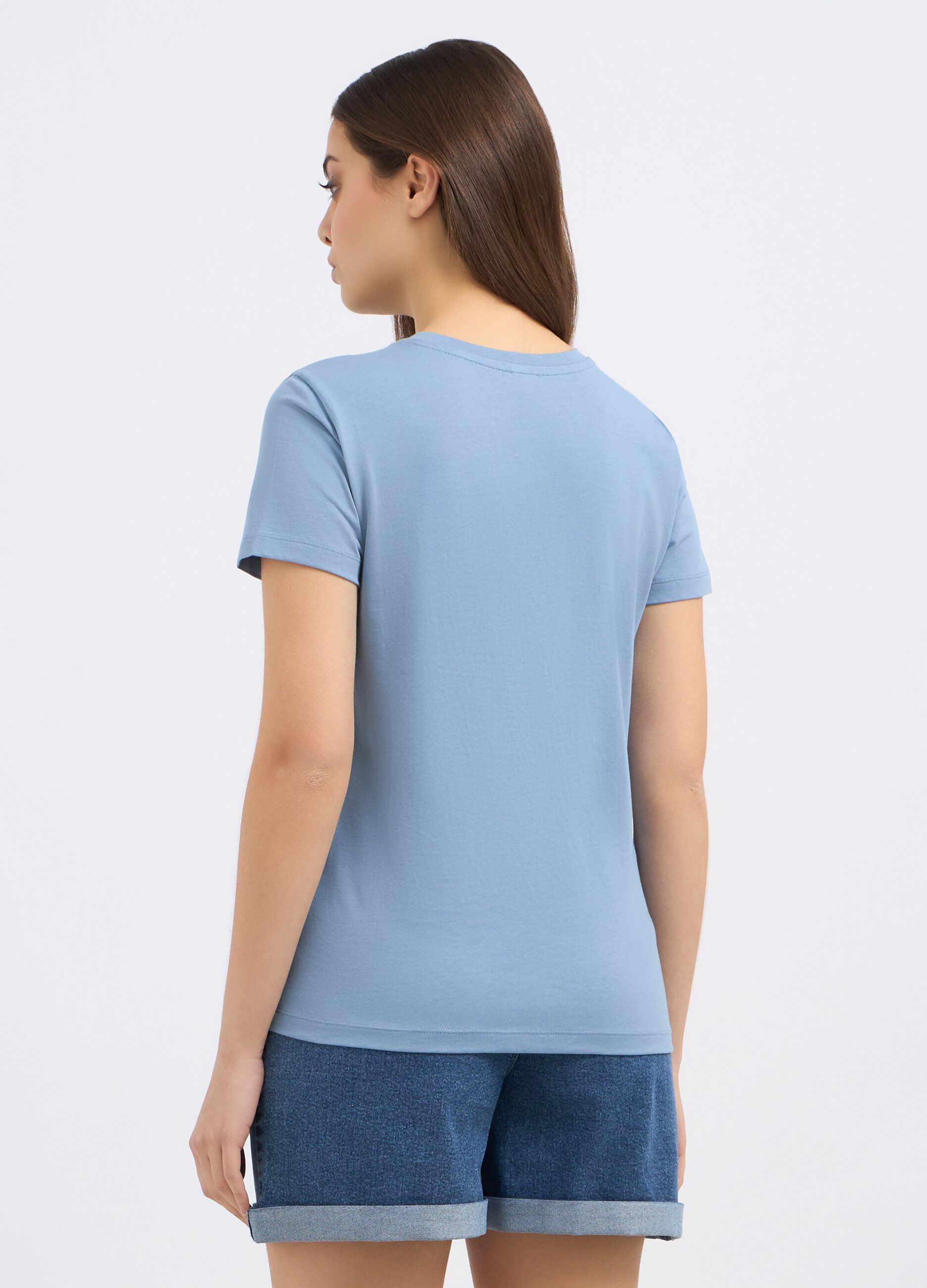 T-shirt in puro cotone con ricami ed applicazioni donna_1