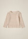 T-shirt in costina di misto cotone IANA neonata_0
