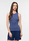 Top pigiama smanicato in puro cotone donna_0