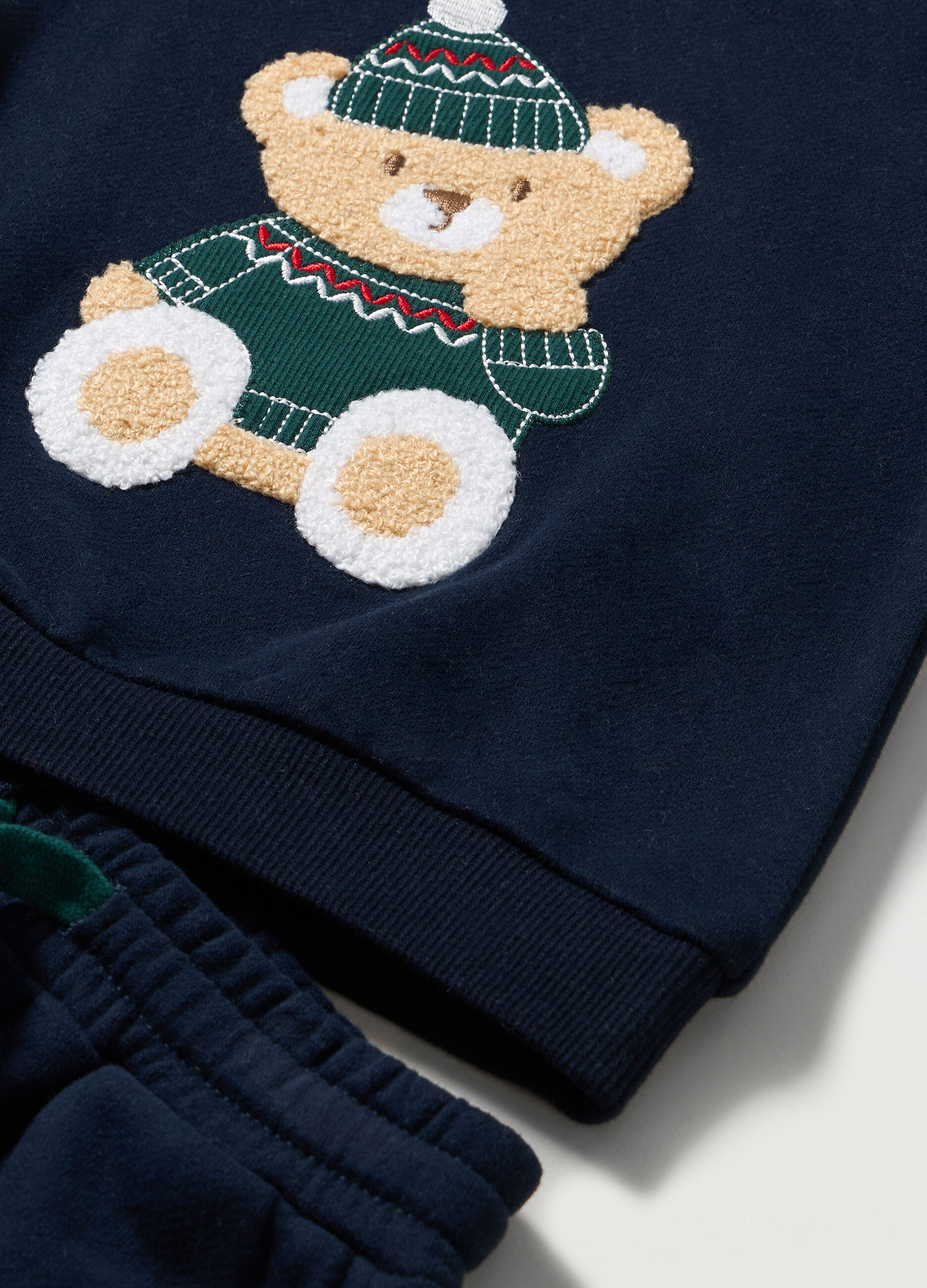 Jogging set in puro cotone fleece neonato_1