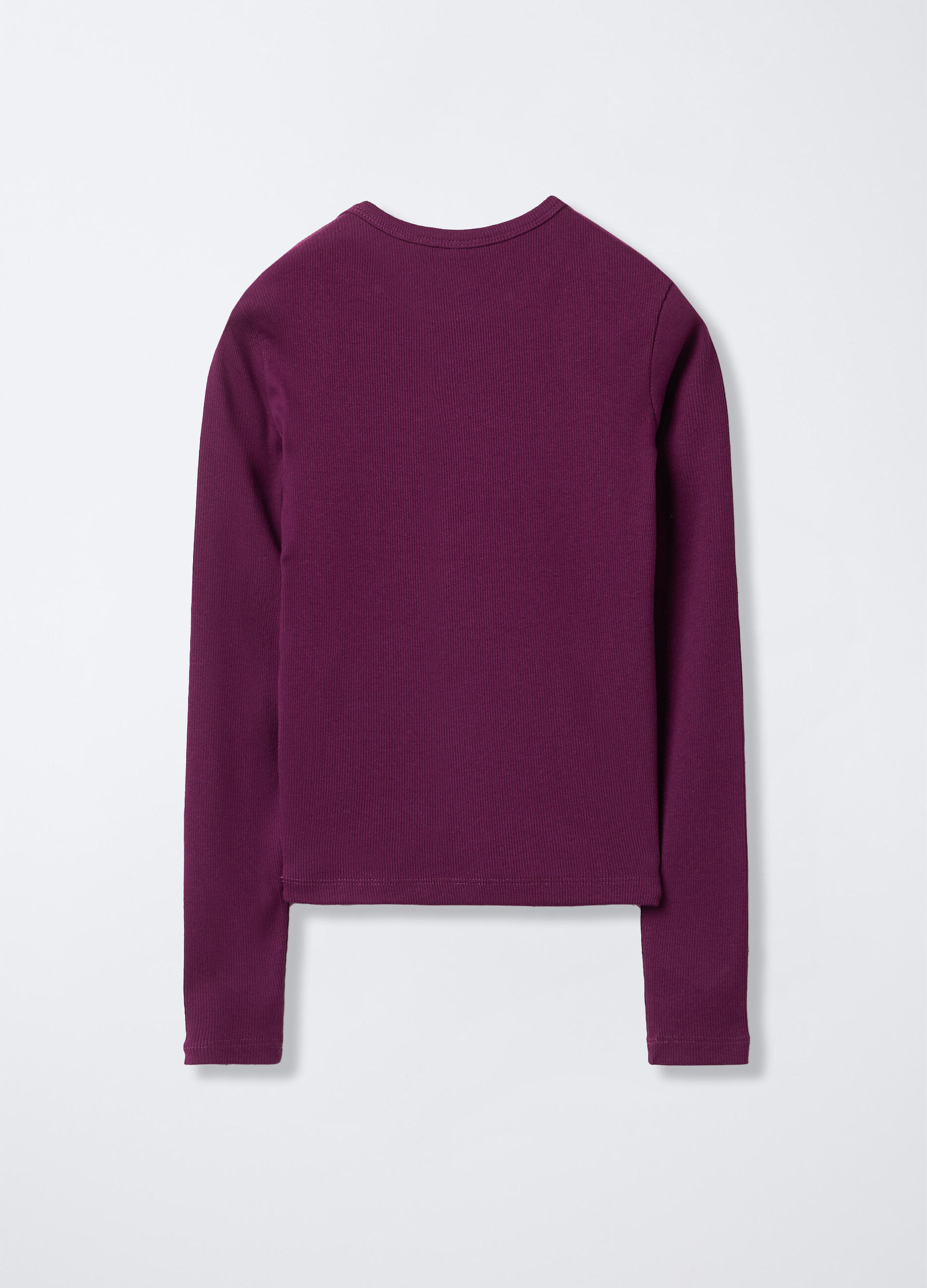 T-shirt in costina di cotone stretch Fit Slim ragazza_1