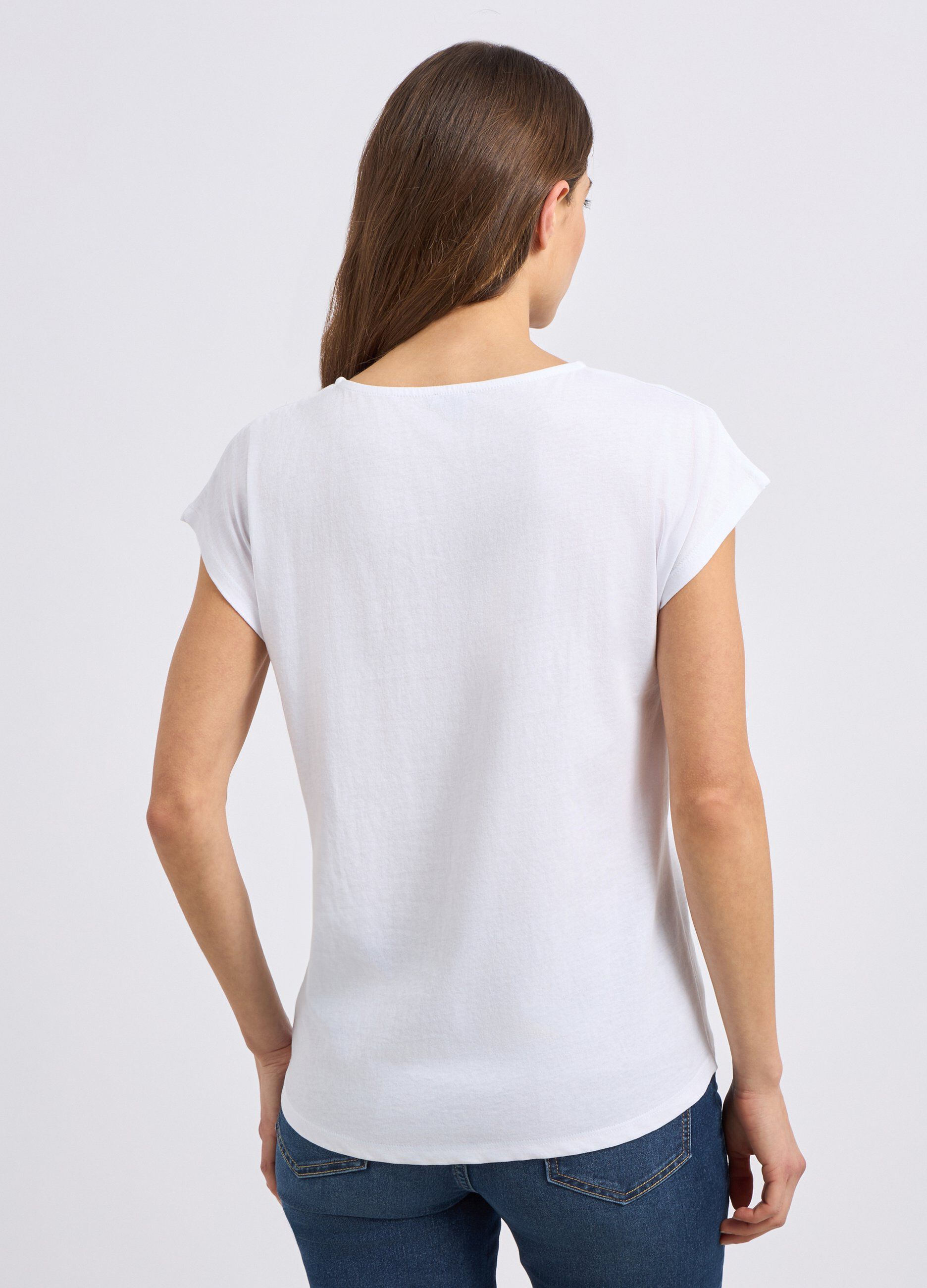 T-shirt in puro cotone con stampa donna_1