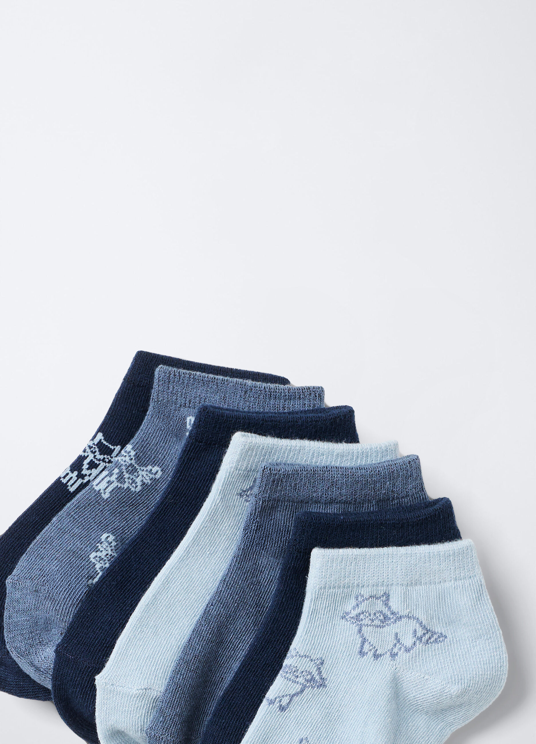 Pack 7 calze corte misto cotone stretch bambino_2