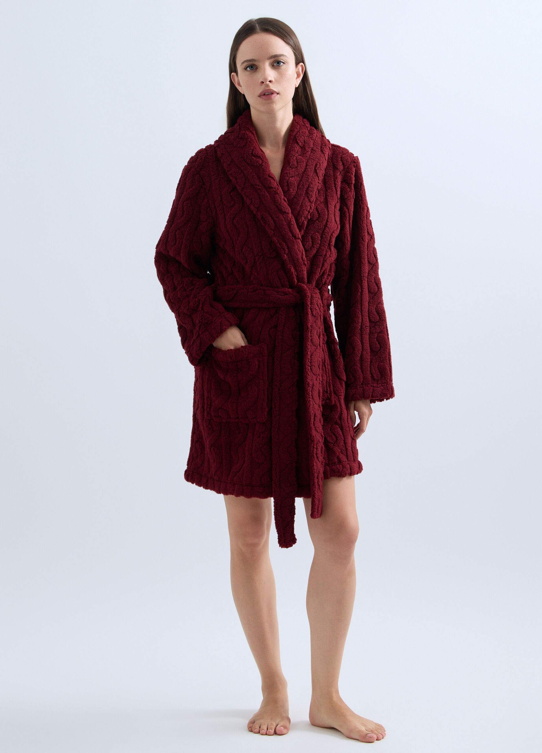 Vestaglia in eco fur donna_0
