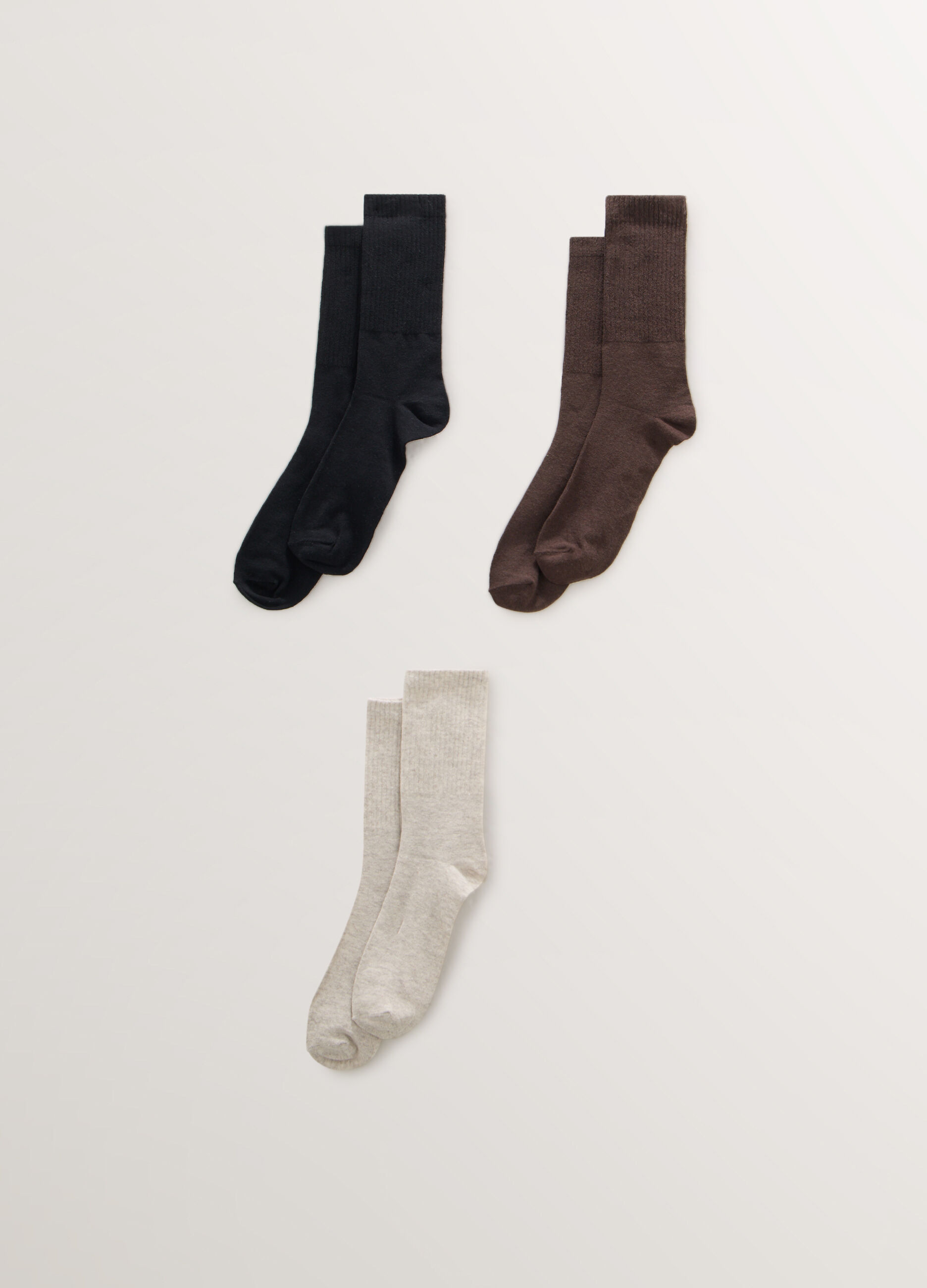 3 pack calze corte in cotone stretch uomo