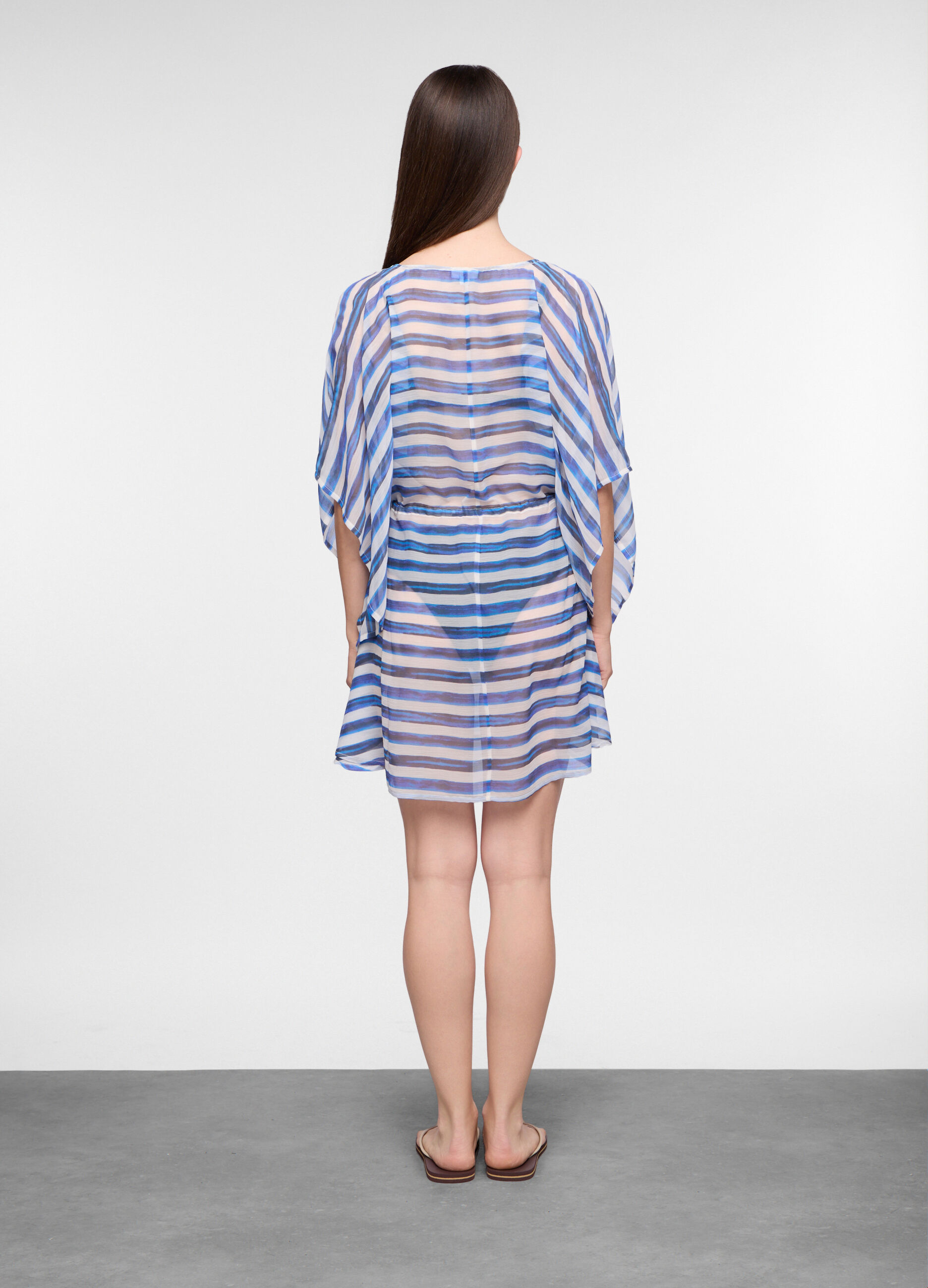 Caftano copricostume in chiffon donna