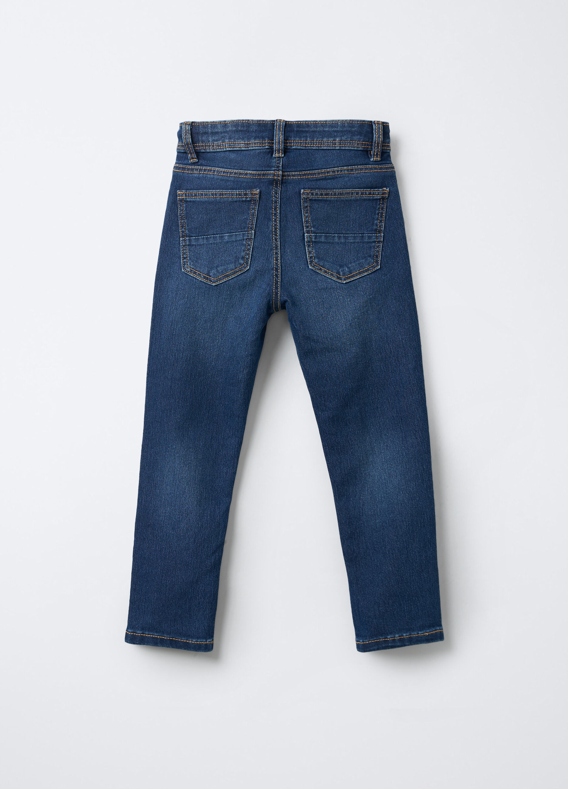Pantaloni in denim misto cotone Straight Fit bambino_1
