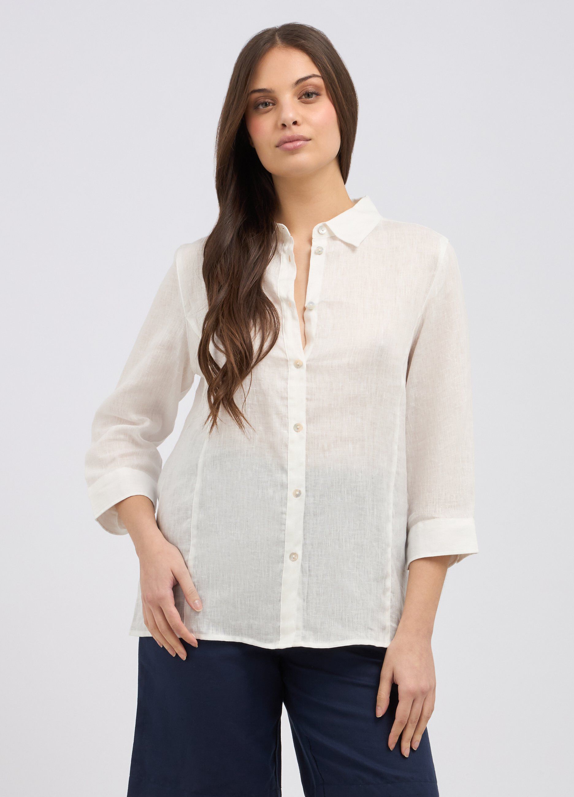 Camicia in puro lino donna_0